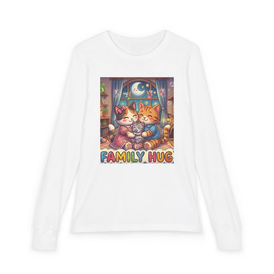Family Hug Kitten Youth Jersey Long Sleeve Tee