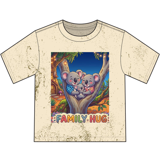 Family Hug Koala Heavyweight Color Blast Youth T-Shirt