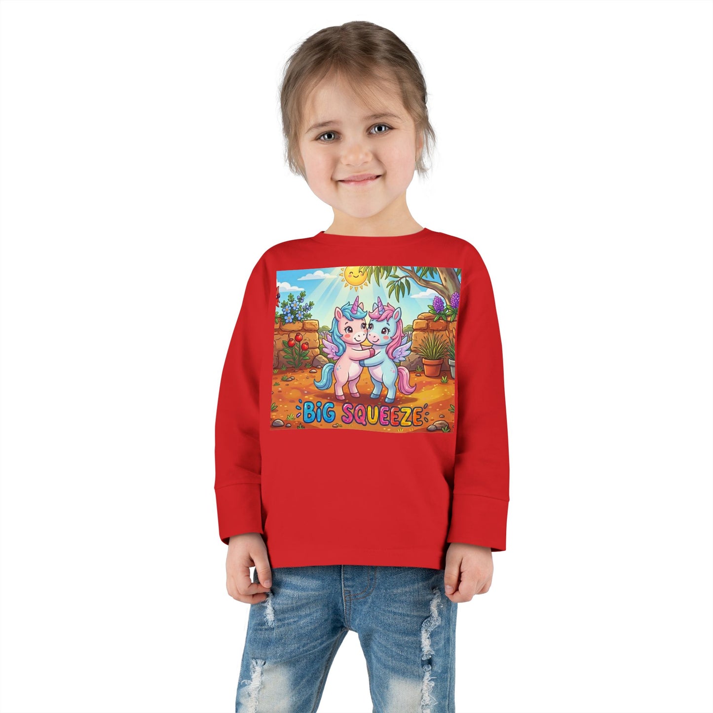 Big Squeeze Unicorn Toddler Long Sleeve Tee