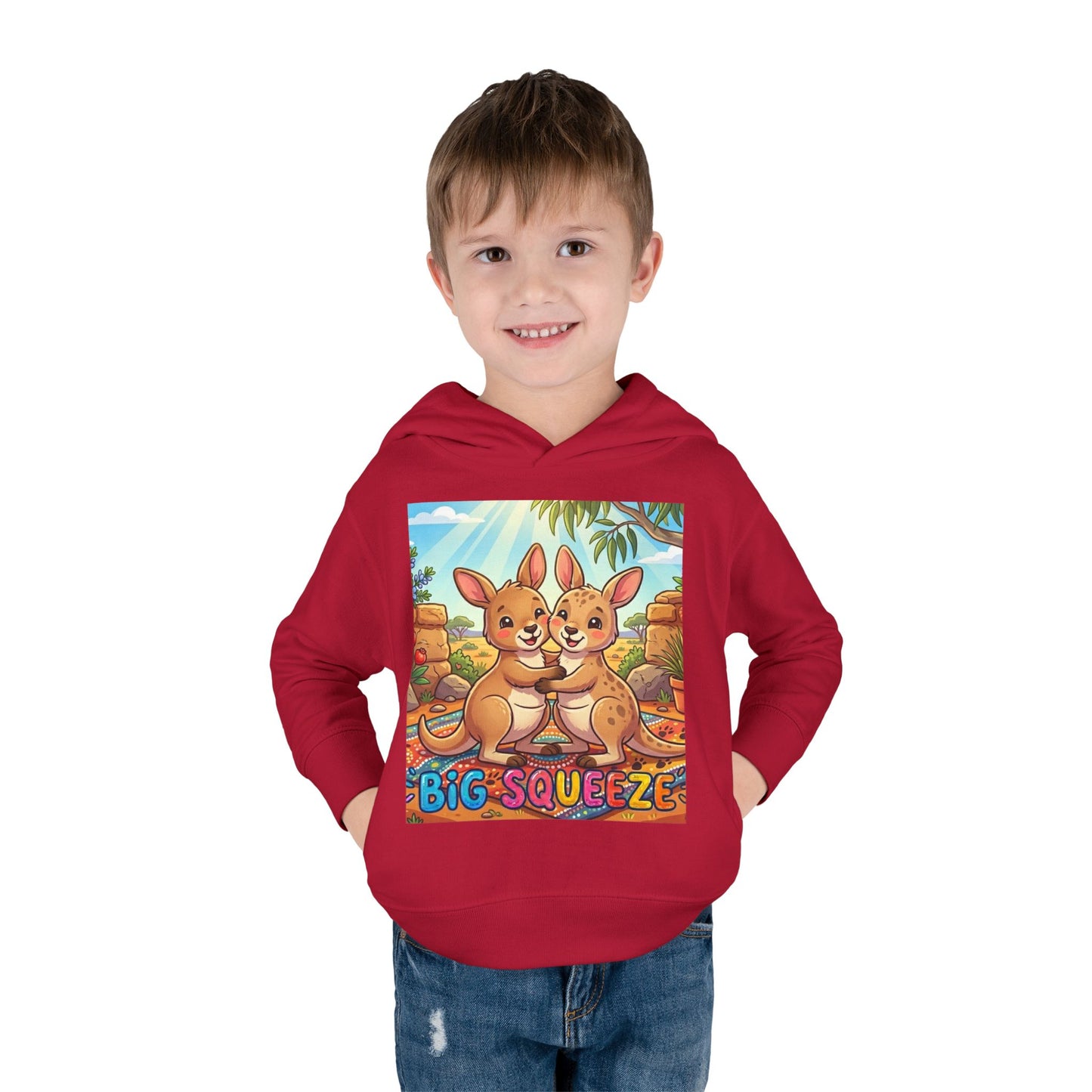 Big Squeeze Kangaroo Toddler Pullover Fleece Hoodie