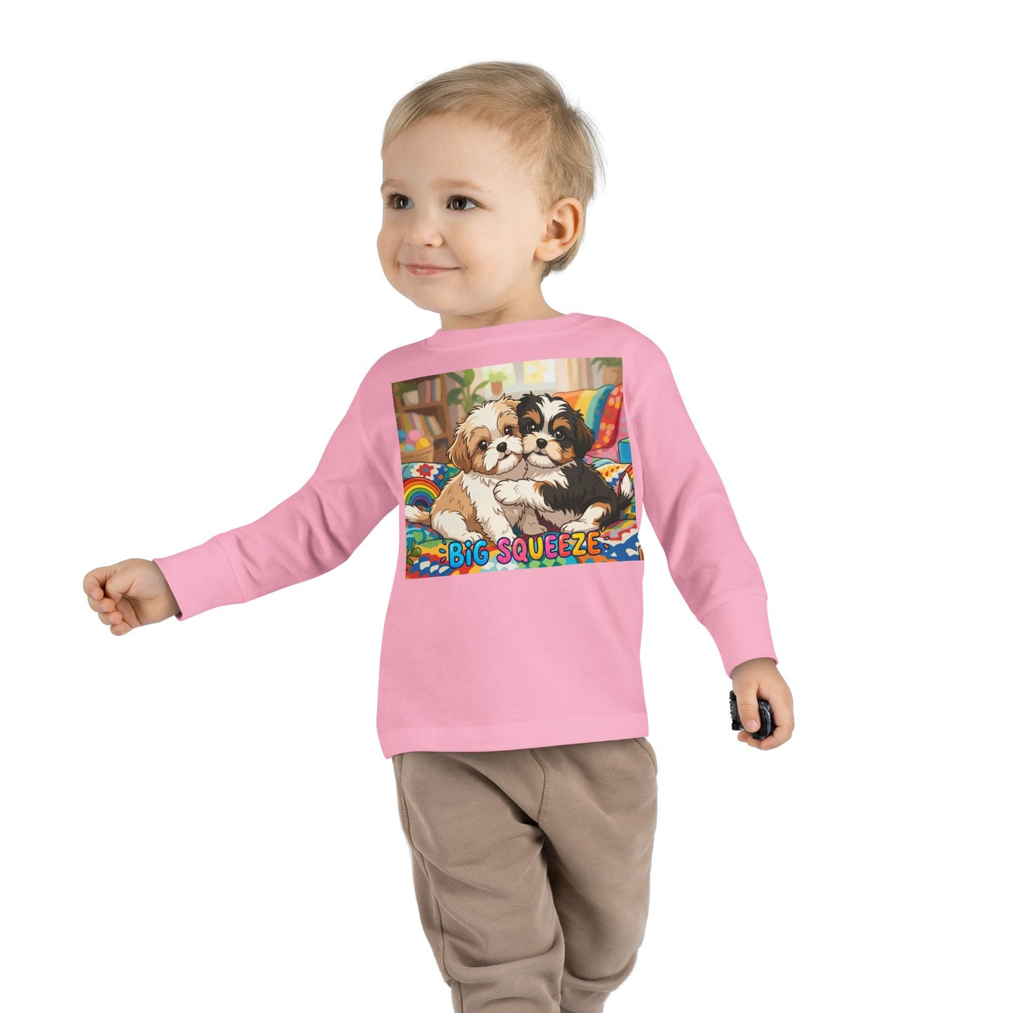 Big Squeeze Shih Tzu Toddler Long Sleeve Tee