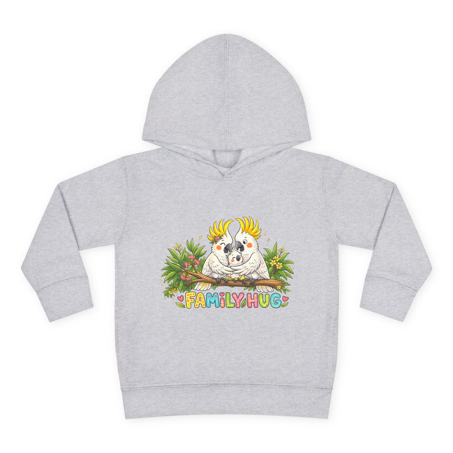 Family Hug Cockatoo Toddler Pullover Fleece Hoodie