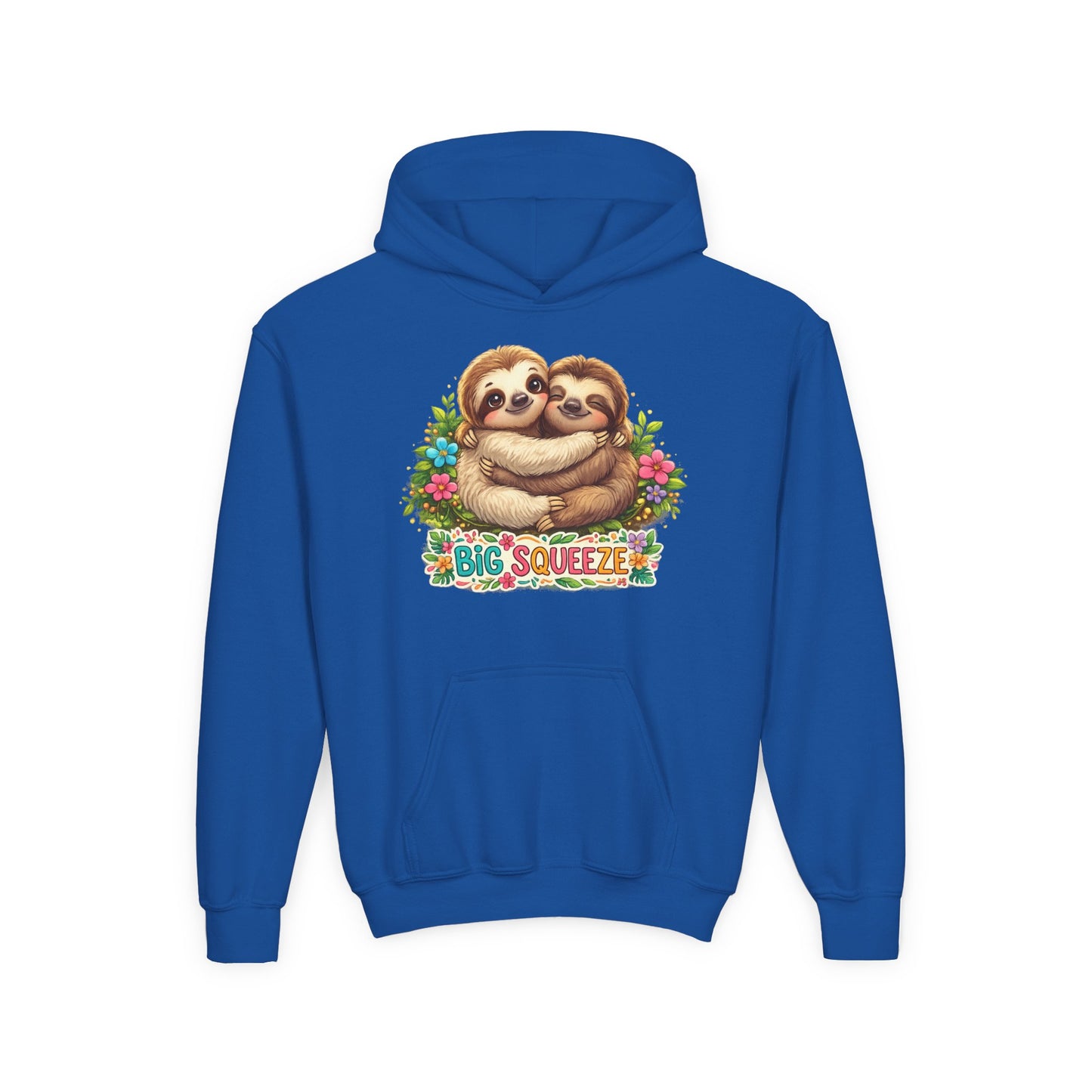Big Squeeze Sloth Youth Heavy Blend Hooded Sweatshirt