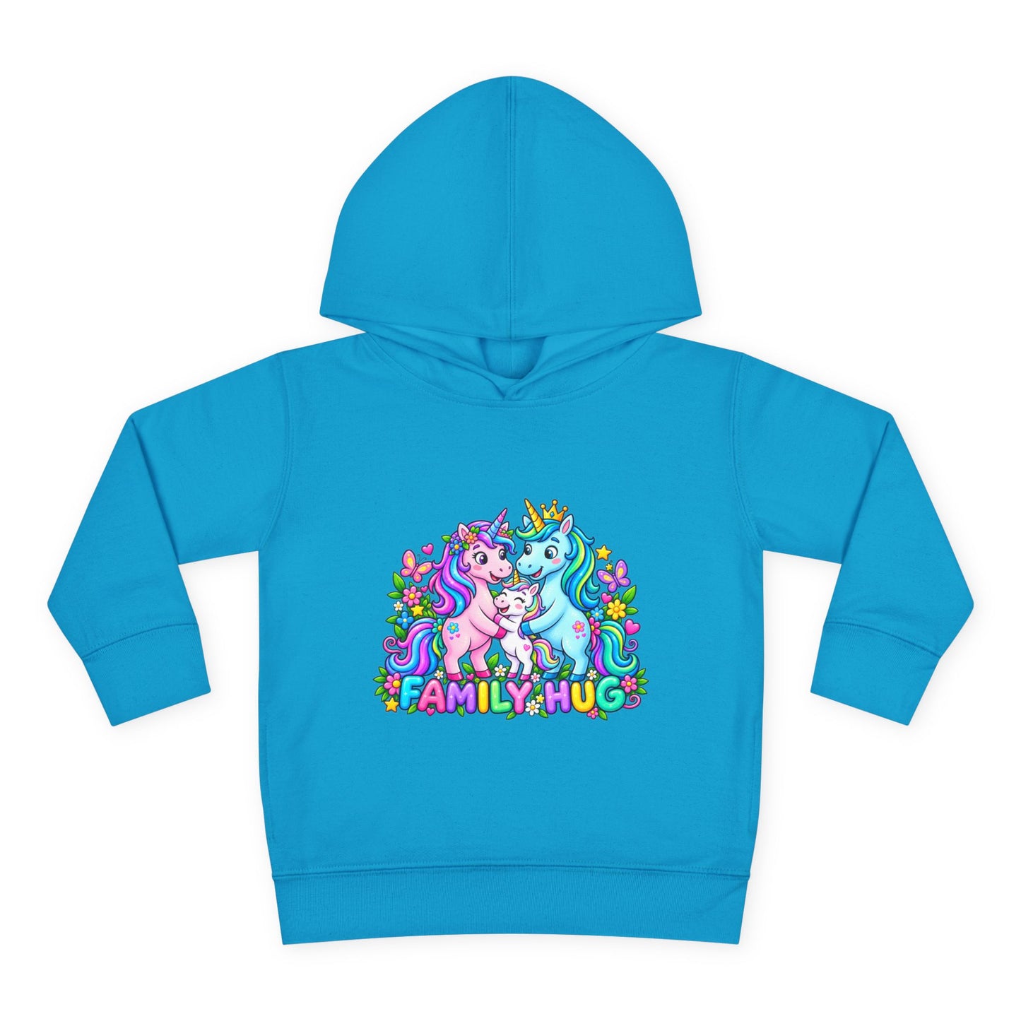 Family Hug Unicorn Toddler Pullover Fleece Hoodie