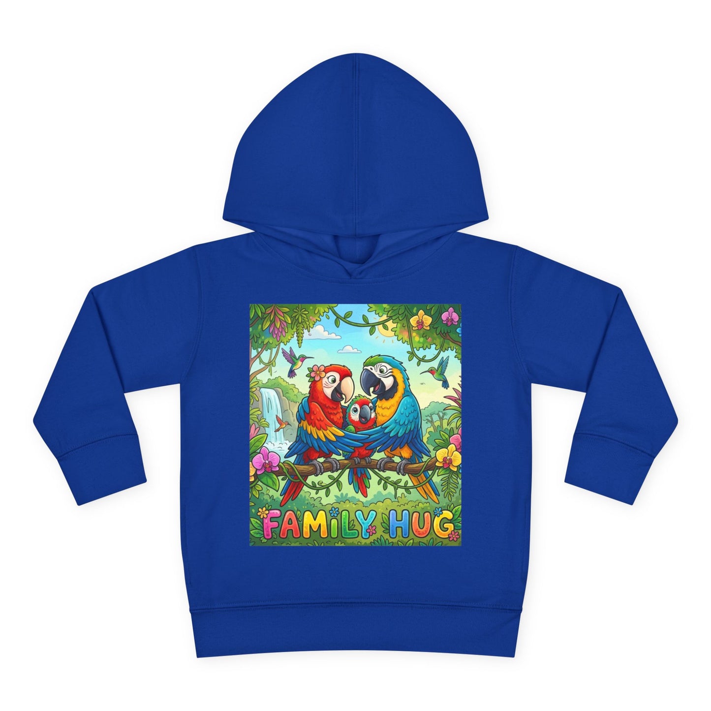Family Hug Macaw Toddler Pullover Fleece Hoodie
