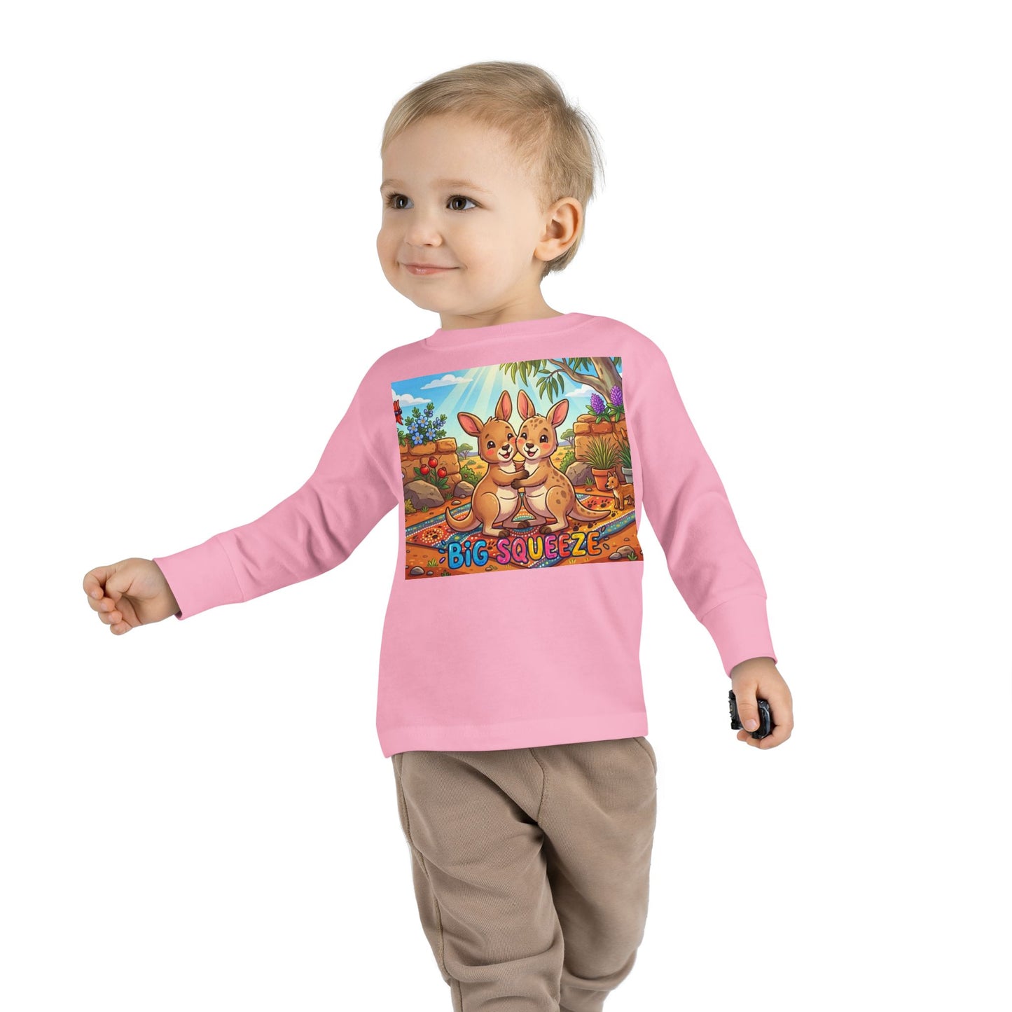 Big Squeeze Kangaroo Toddler Long Sleeve Tee