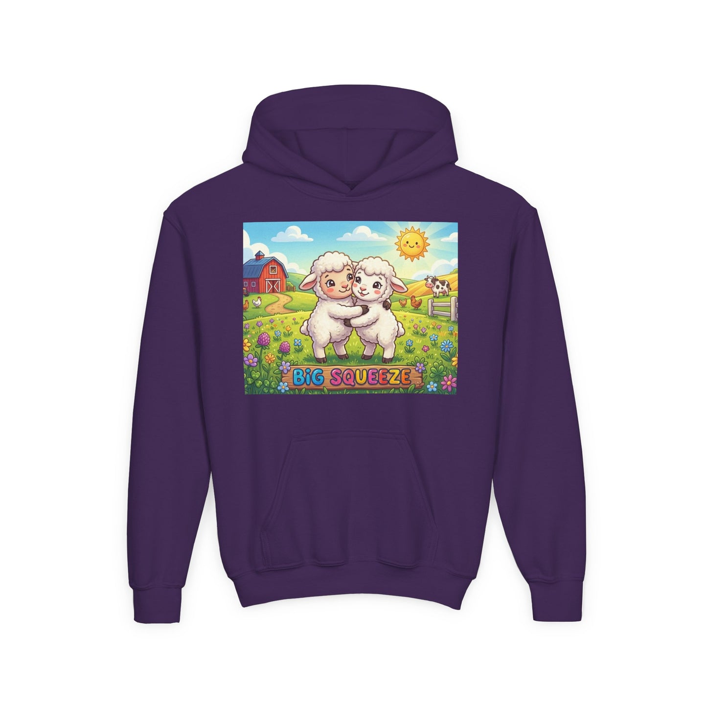 Big Squeeze Lamb Youth Heavy Blend Hooded Sweatshirt