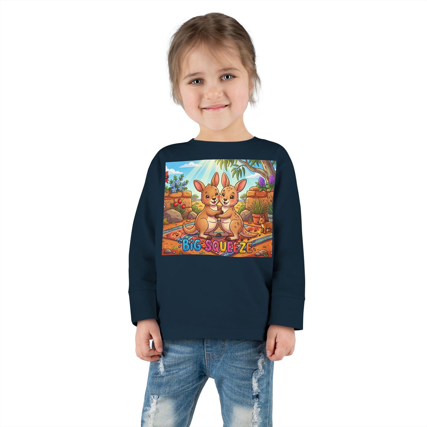 Big Squeeze Kangaroo Toddler Long Sleeve Tee