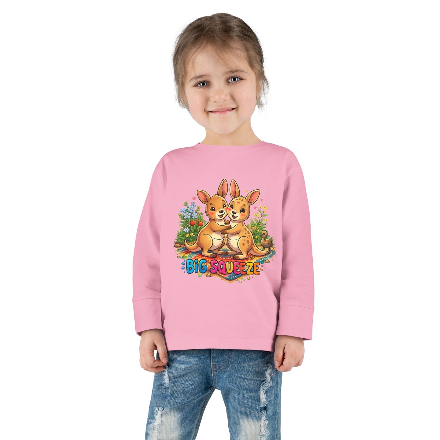Big Squeeze Kangaroo Toddler Long Sleeve Tee