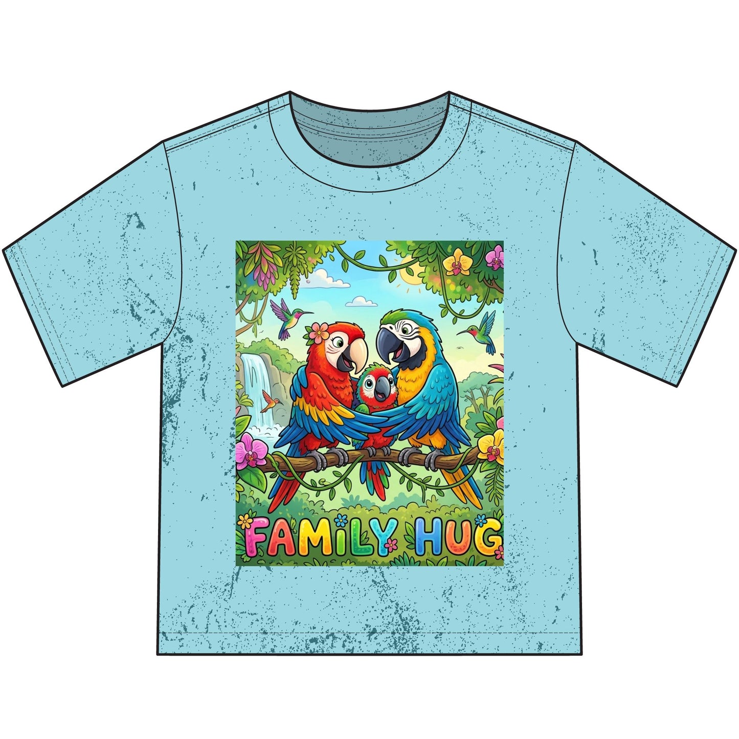 Family Hug Macaw Heavyweight Color Blast Youth T-Shirt