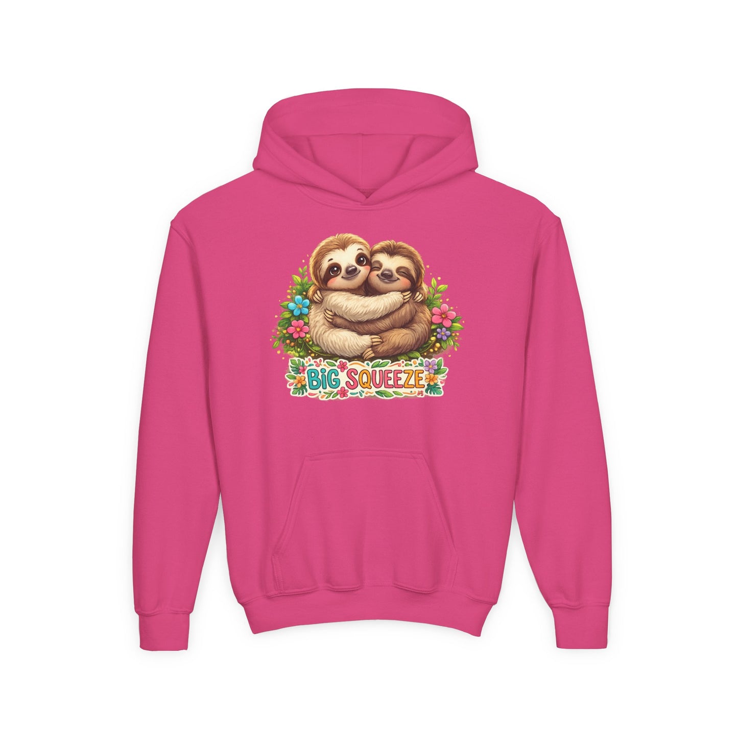 Big Squeeze Sloth Youth Heavy Blend Hooded Sweatshirt