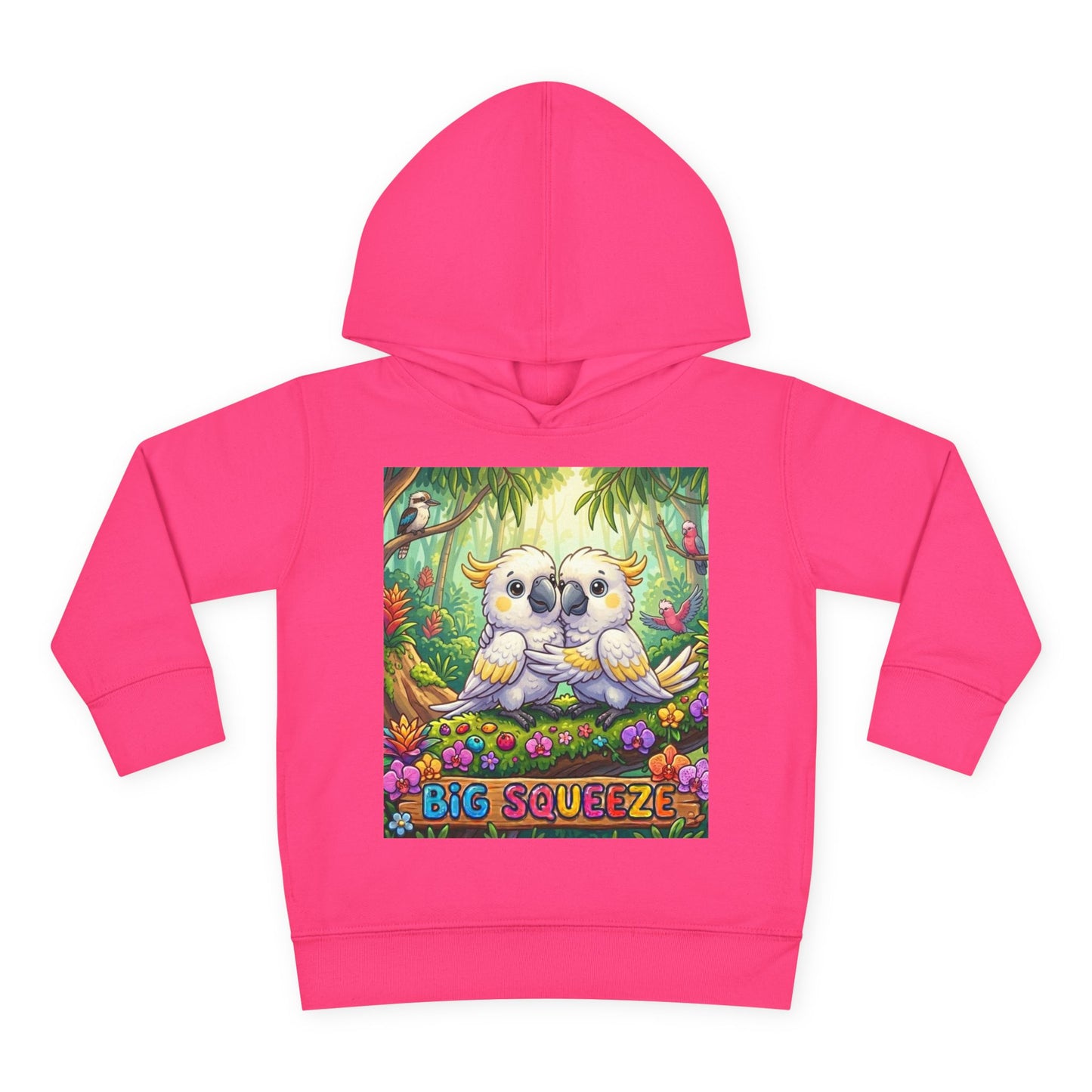 Big Squeeze Cockatoo Toddler Pullover Fleece Hoodie