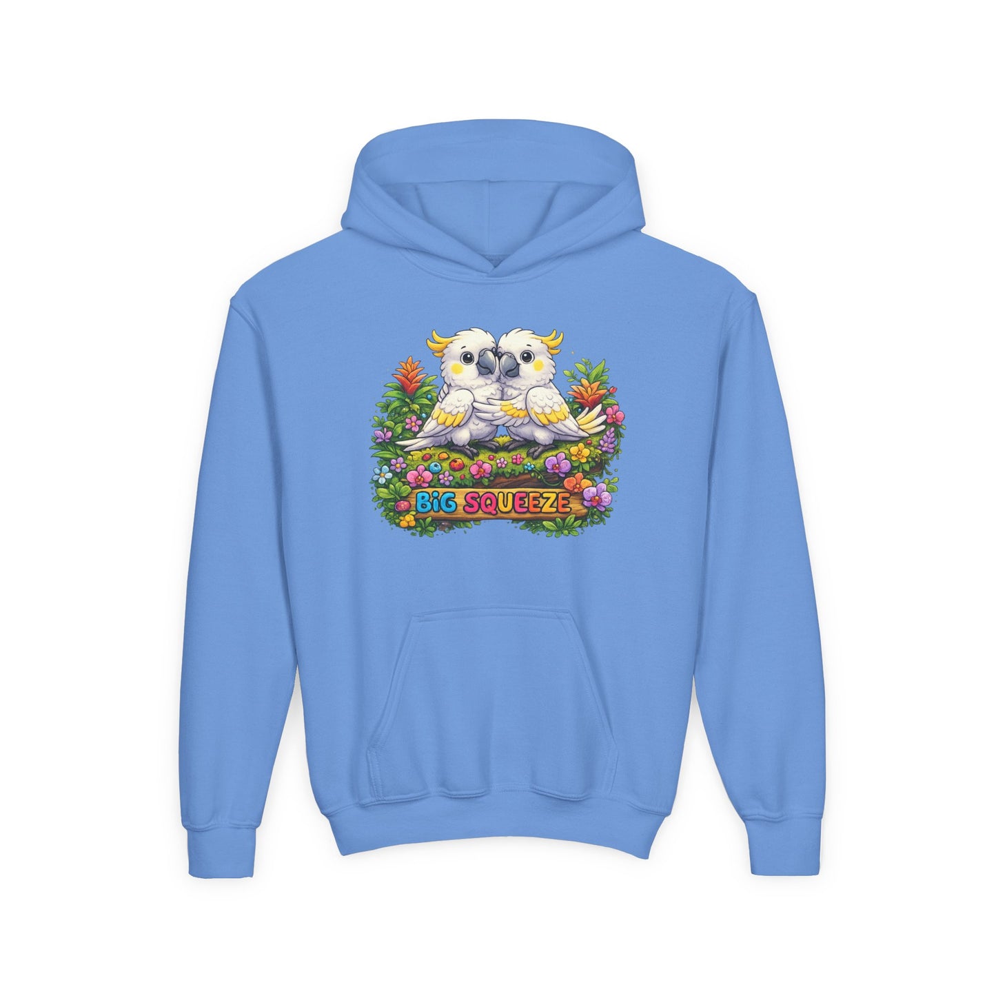 Big Squeeze Cockatoo Youth Heavy Blend Hooded Sweatshirt