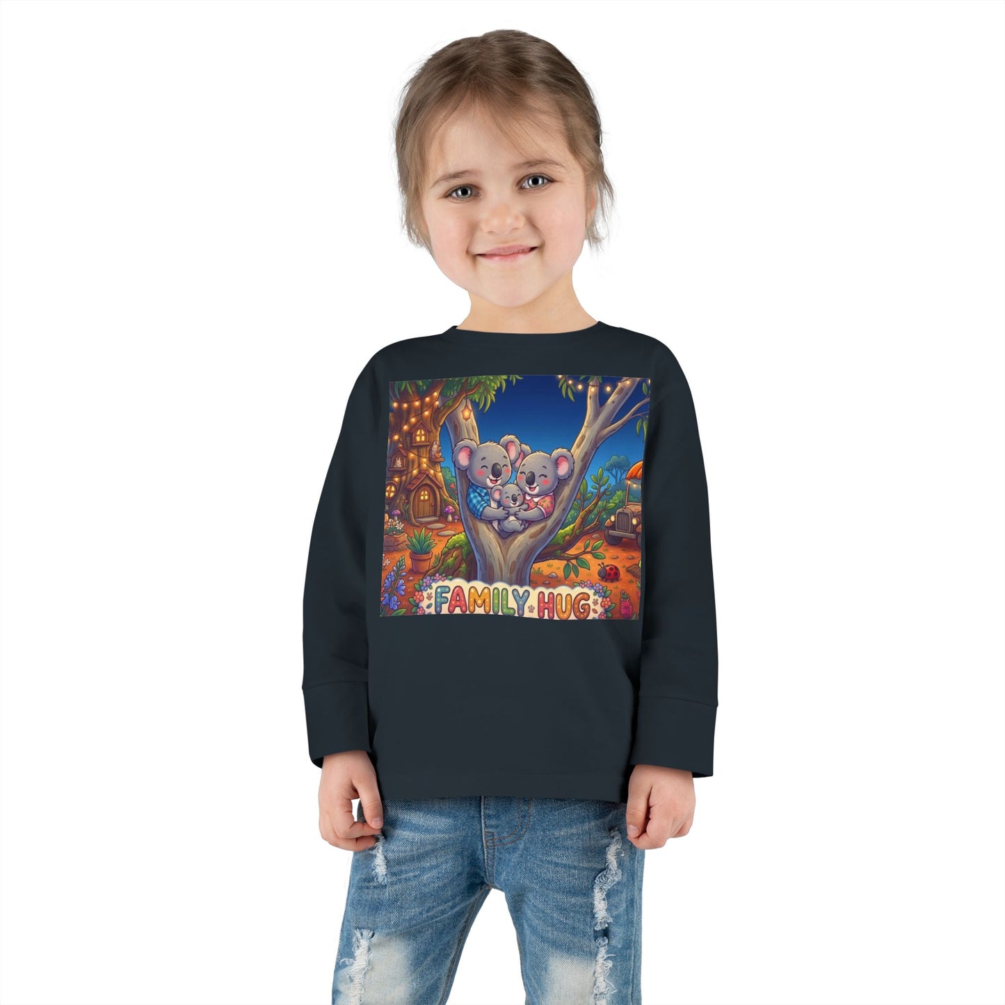 Family Hug Koala Toddler Long Sleeve Tee