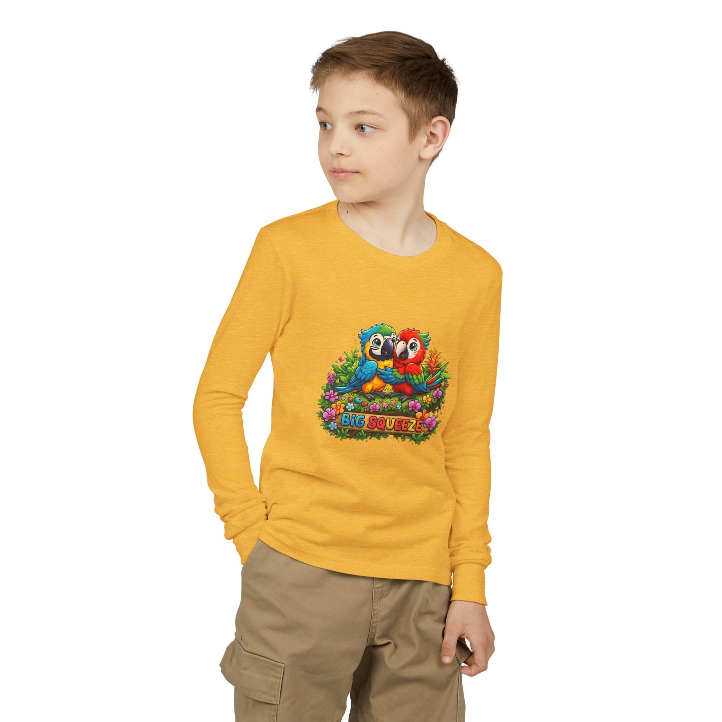Big Squeeze Macaw Youth Jersey Long Sleeve Tee