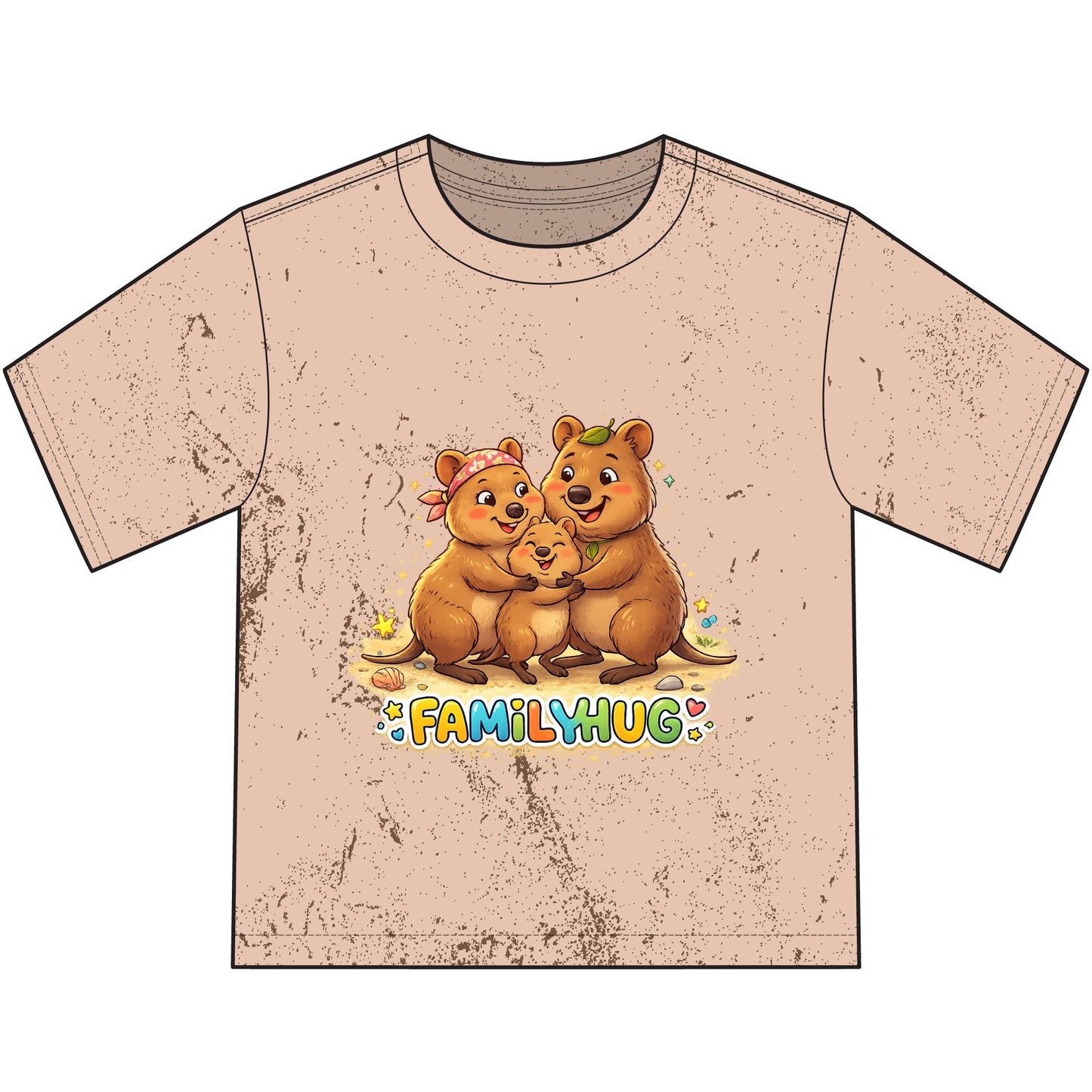 Family Hug Quokka Heavyweight Color Blast Youth T-Shirt