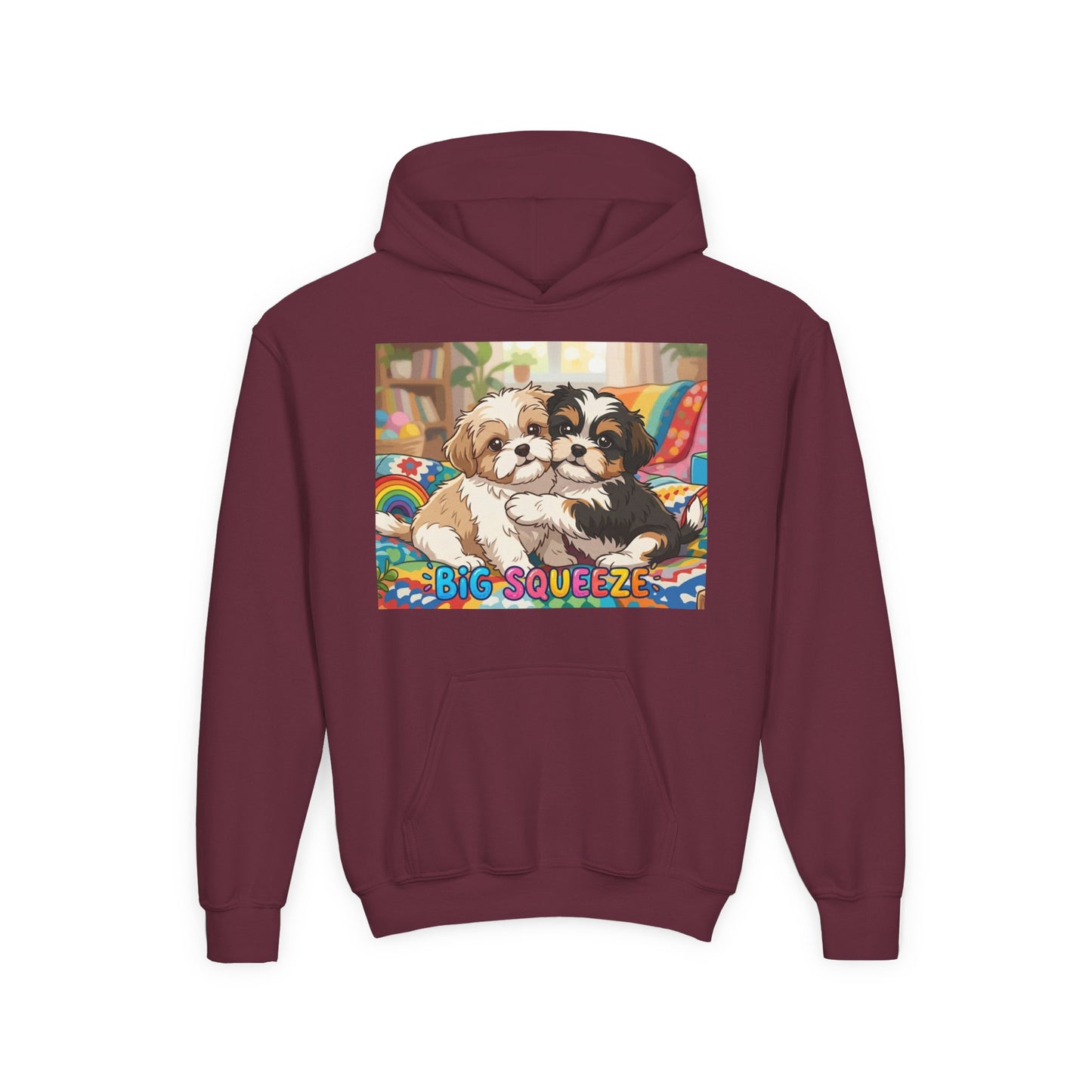 Big Squeeze Shih Tzu Youth Heavy Blend Hooded Sweatshirt