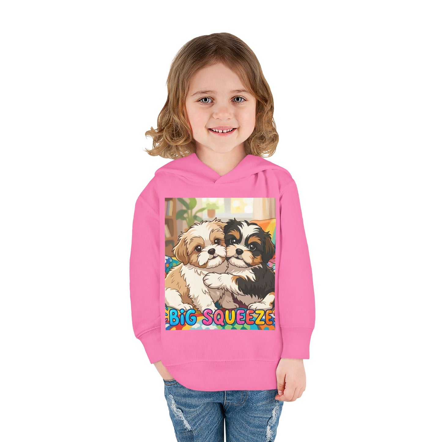 Big Squeeze Shih Tzu Toddler Pullover Fleece Hoodie