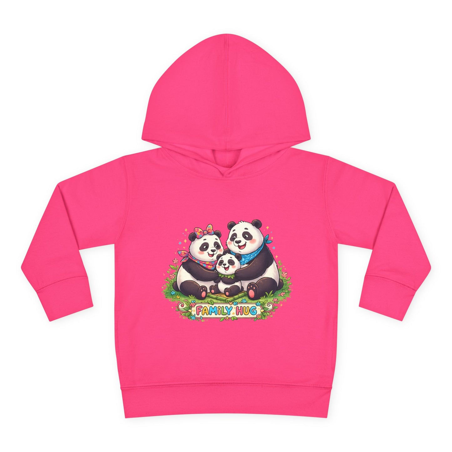 Family Hug Panda Toddler Pullover Fleece Hoodie