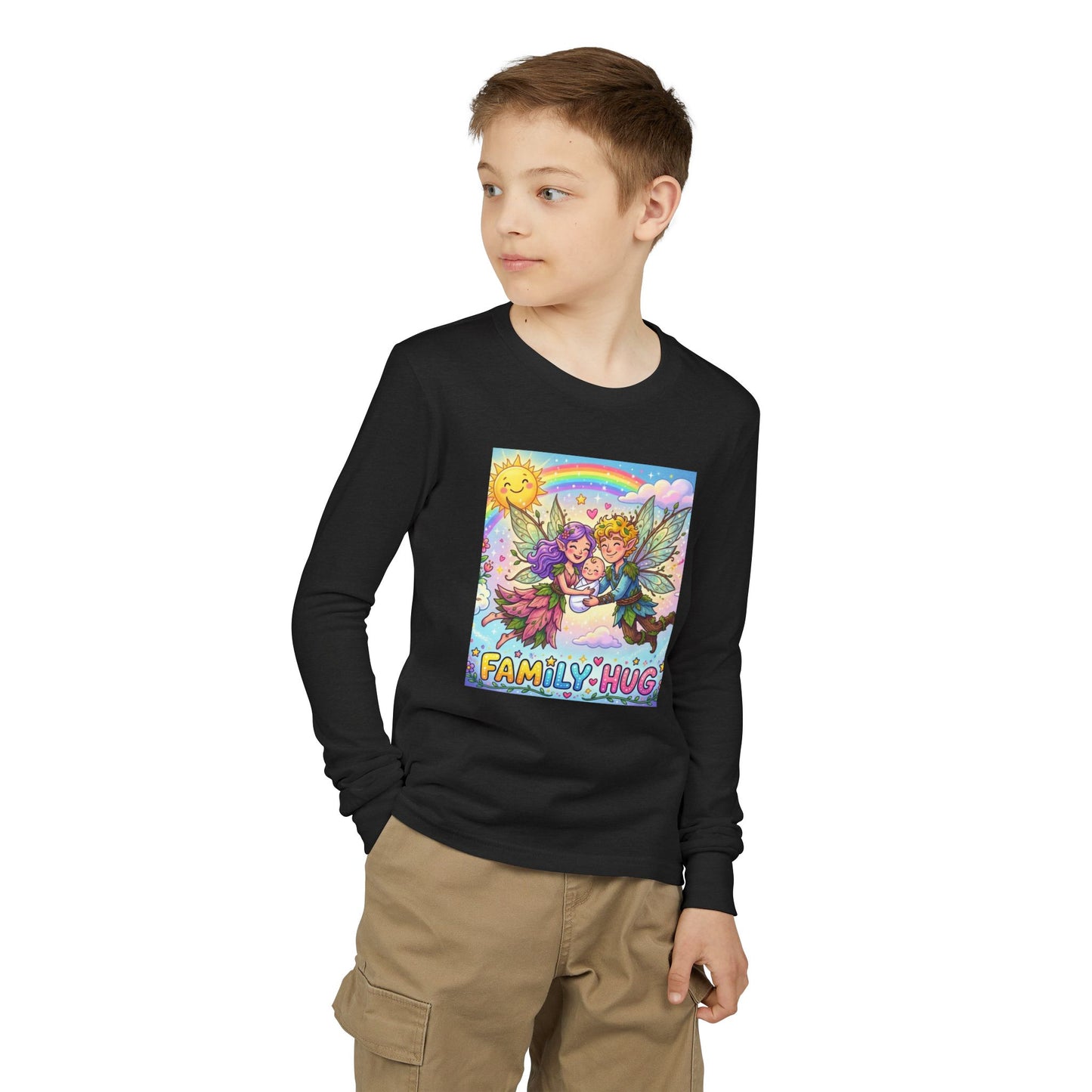 Family Hug Fairy Youth Jersey Long Sleeve Tee