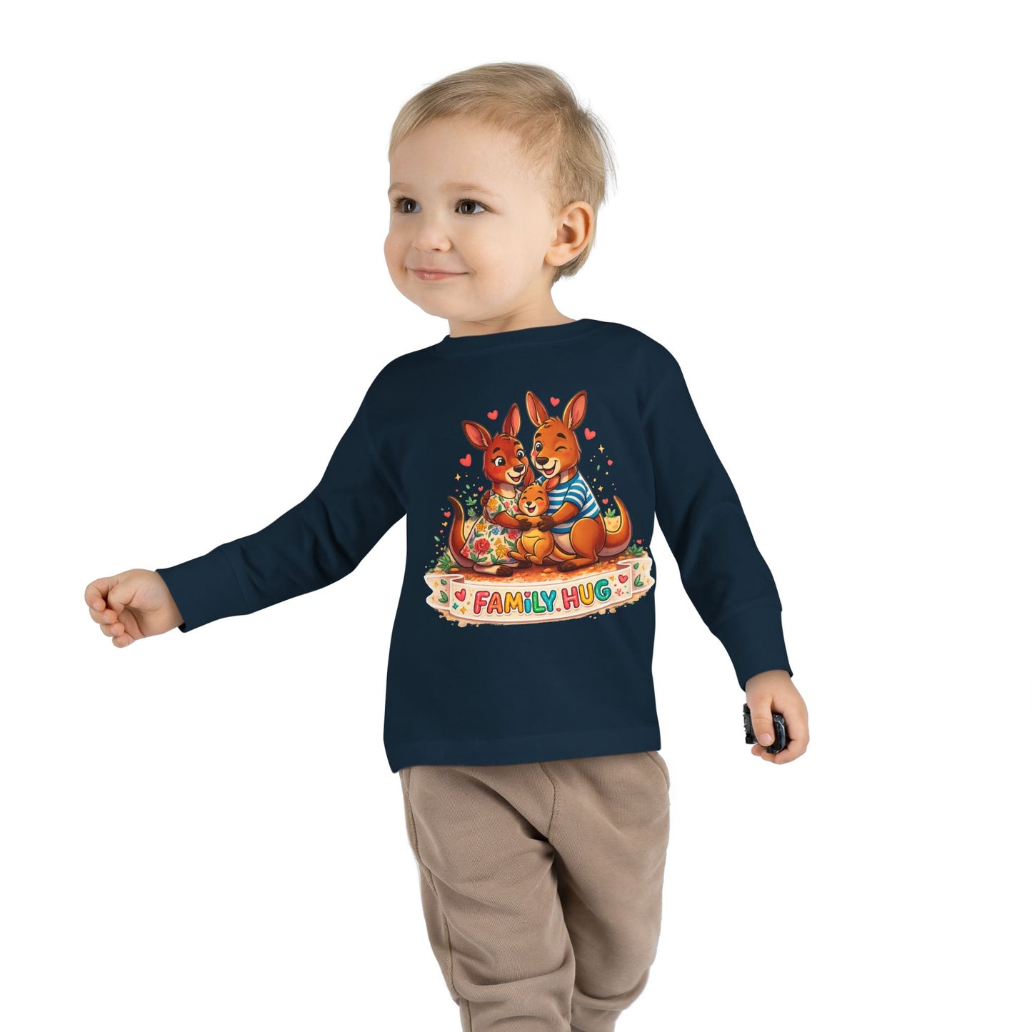 Family Hug Kangaroo Toddler Long Sleeve Tee