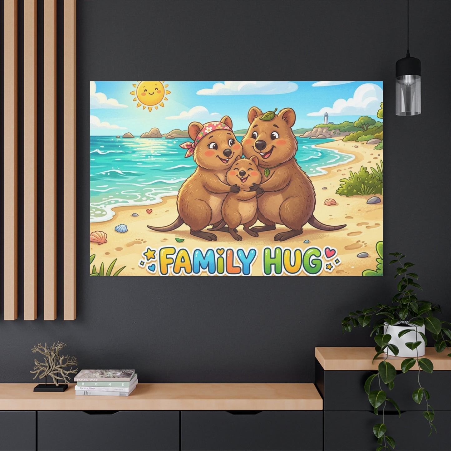 Family Hug Quokka Classic Canvas