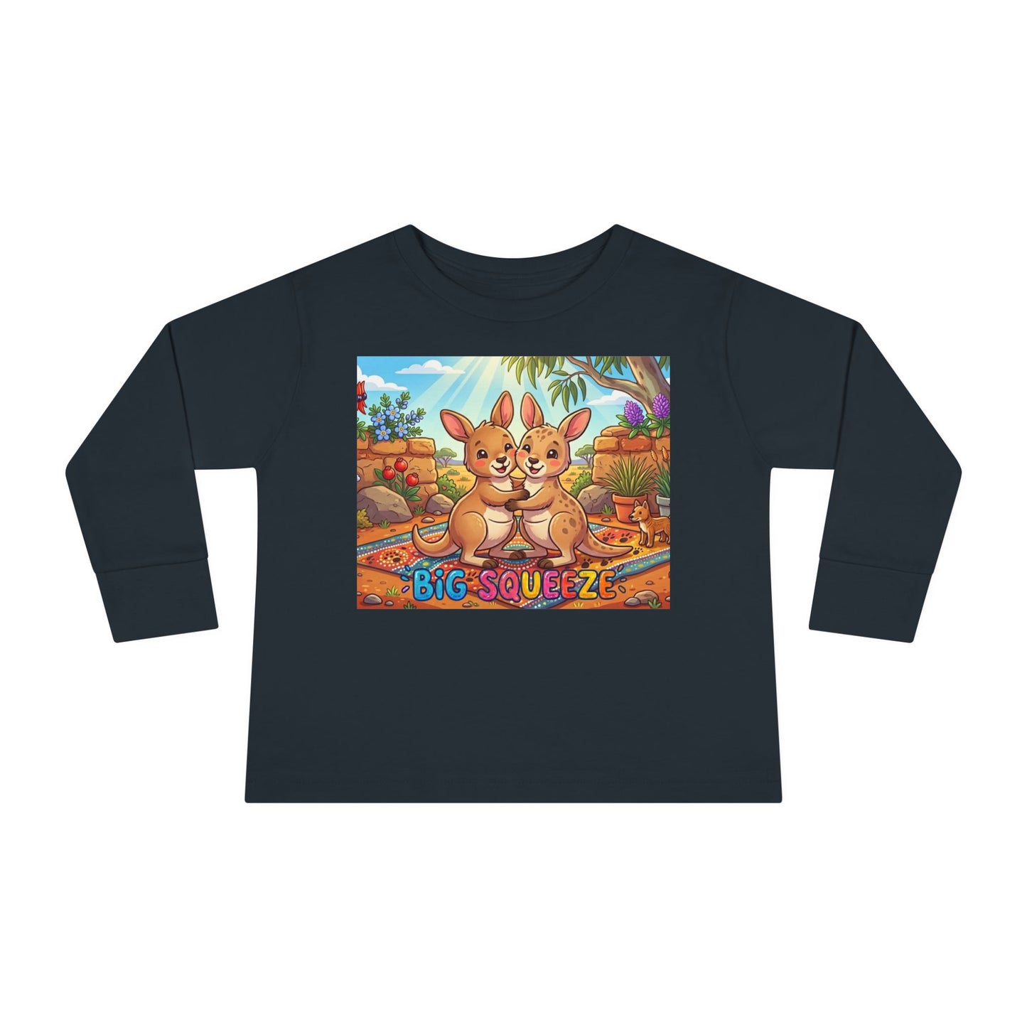 Big Squeeze Kangaroo Toddler Long Sleeve Tee