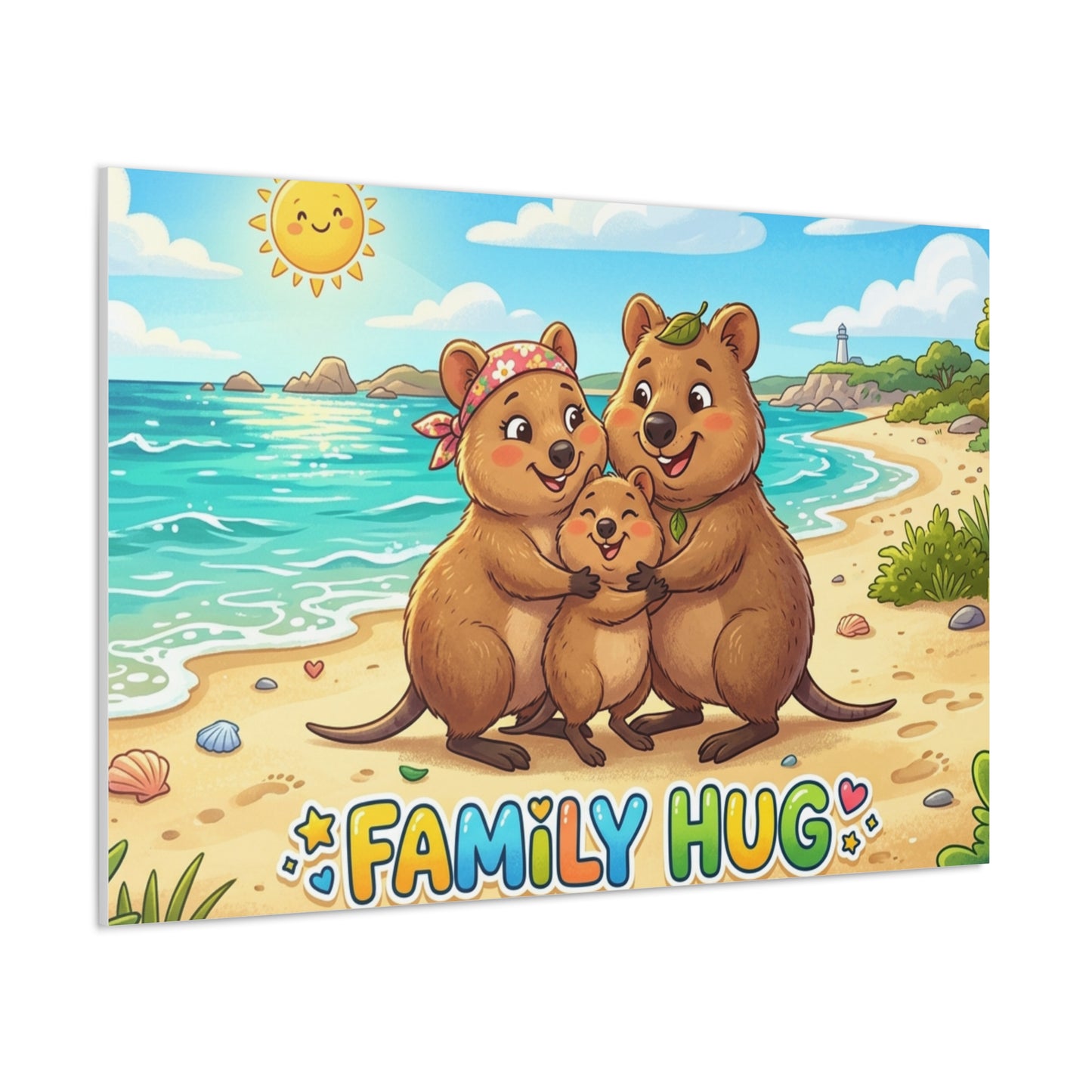 Family Hug Quokka Classic Canvas