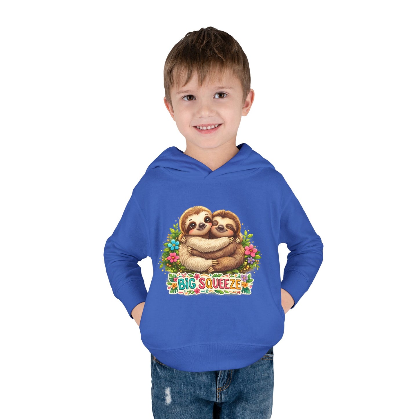 Big Squeeze Sloth Toddler Pullover Fleece Hoodie