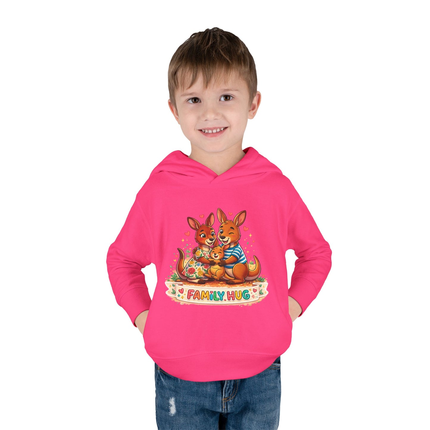 Family Hug Kangaroo Toddler Pullover Fleece Hoodie