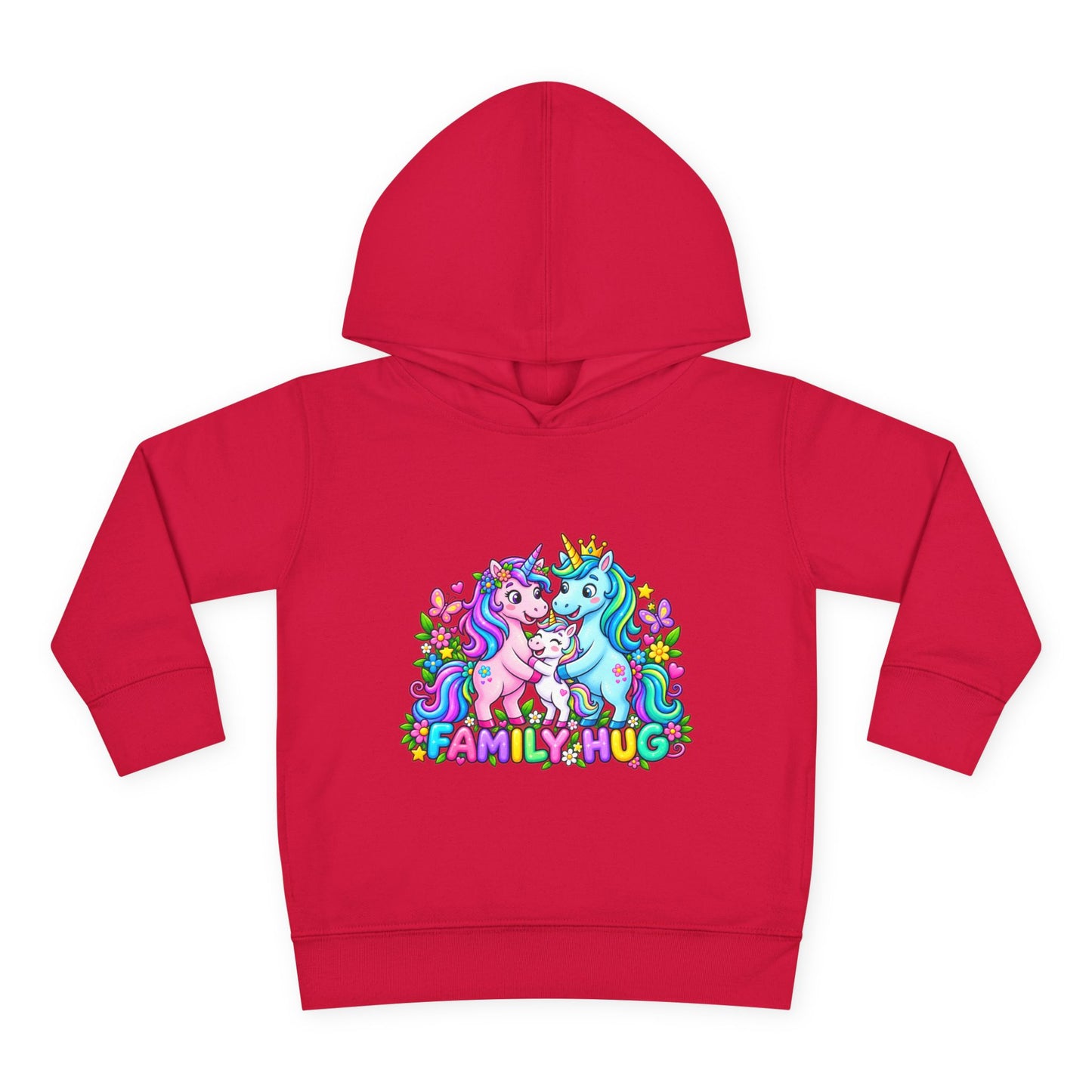 Family Hug Unicorn Toddler Pullover Fleece Hoodie