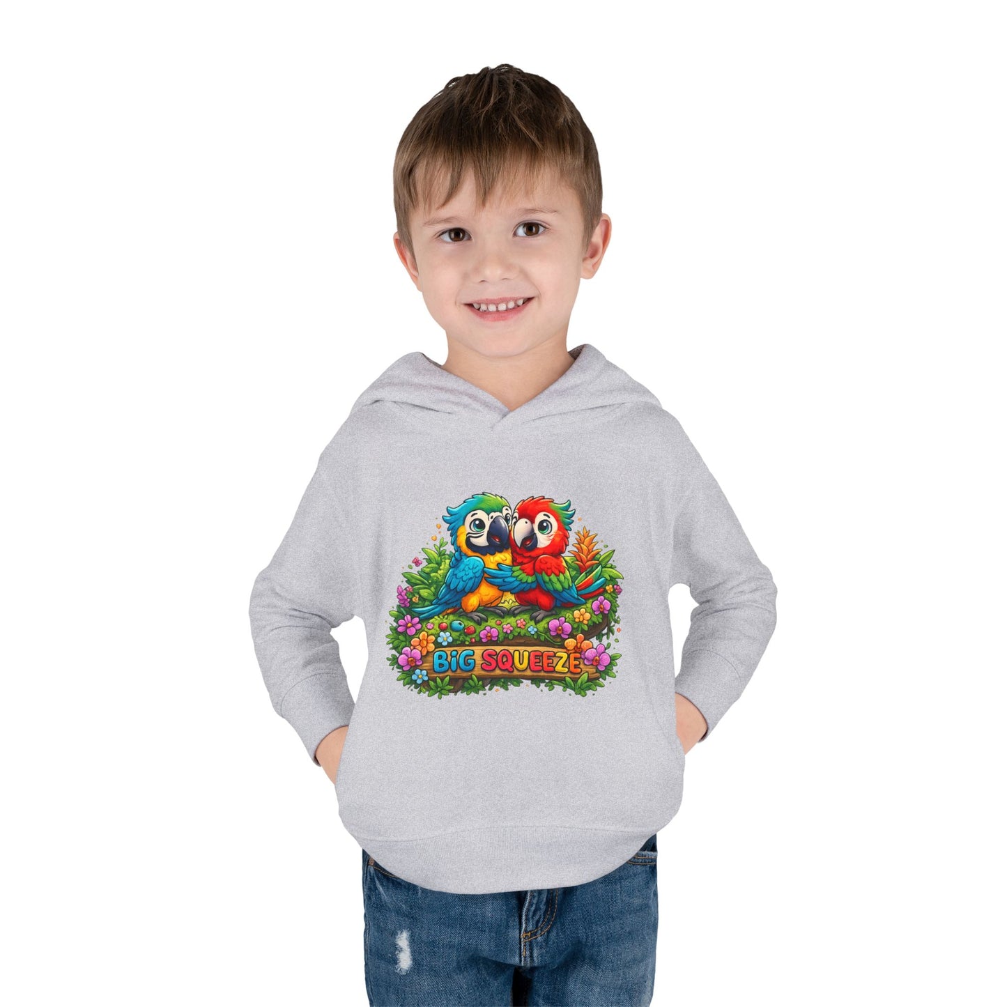 Big Squeeze Macaw Toddler Pullover Fleece Hoodie