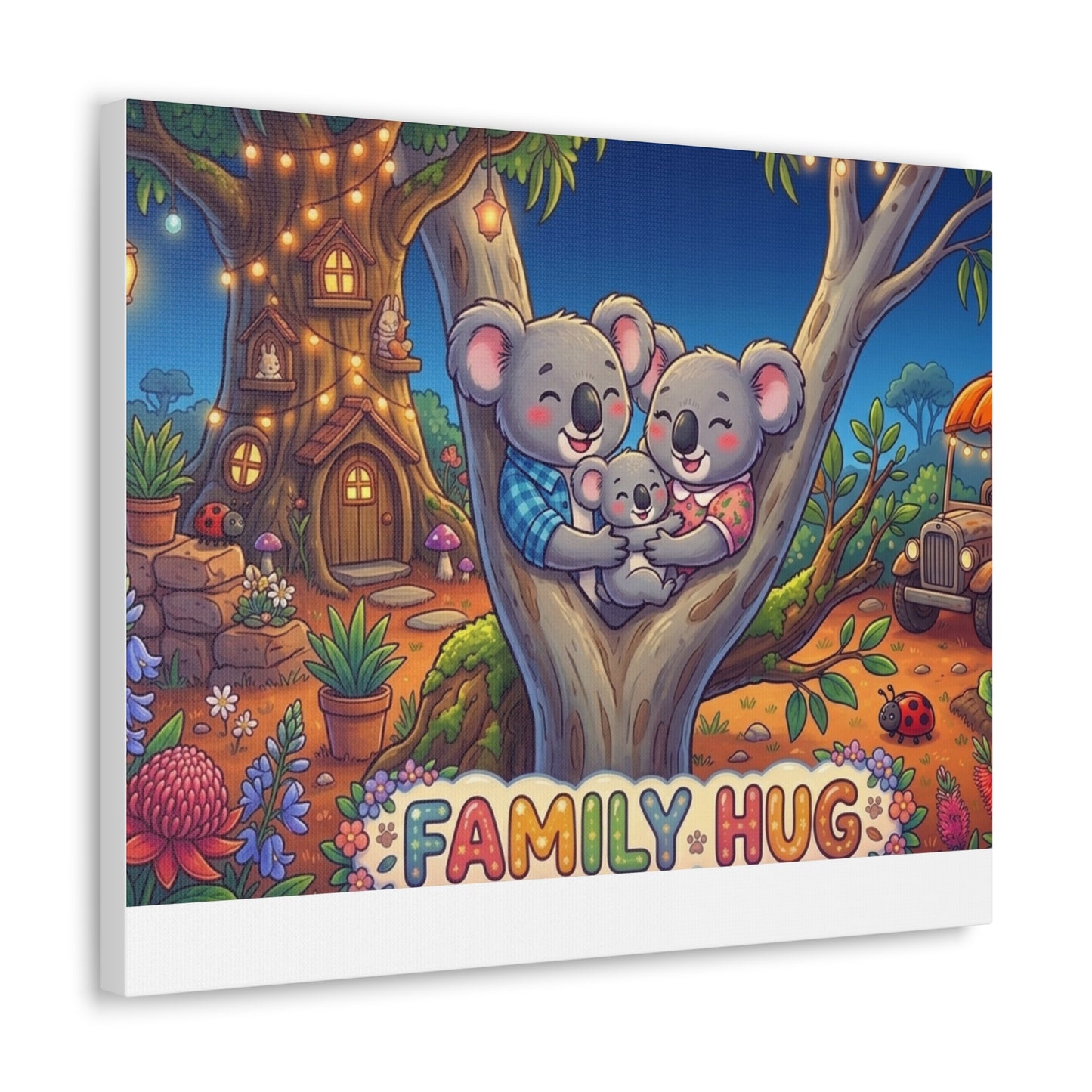 Family Hug Koala Classic Canvas