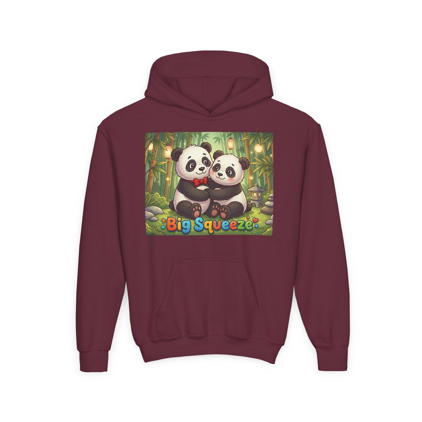 Big Squeeze Panda Youth Heavy Blend Hooded Sweatshirt