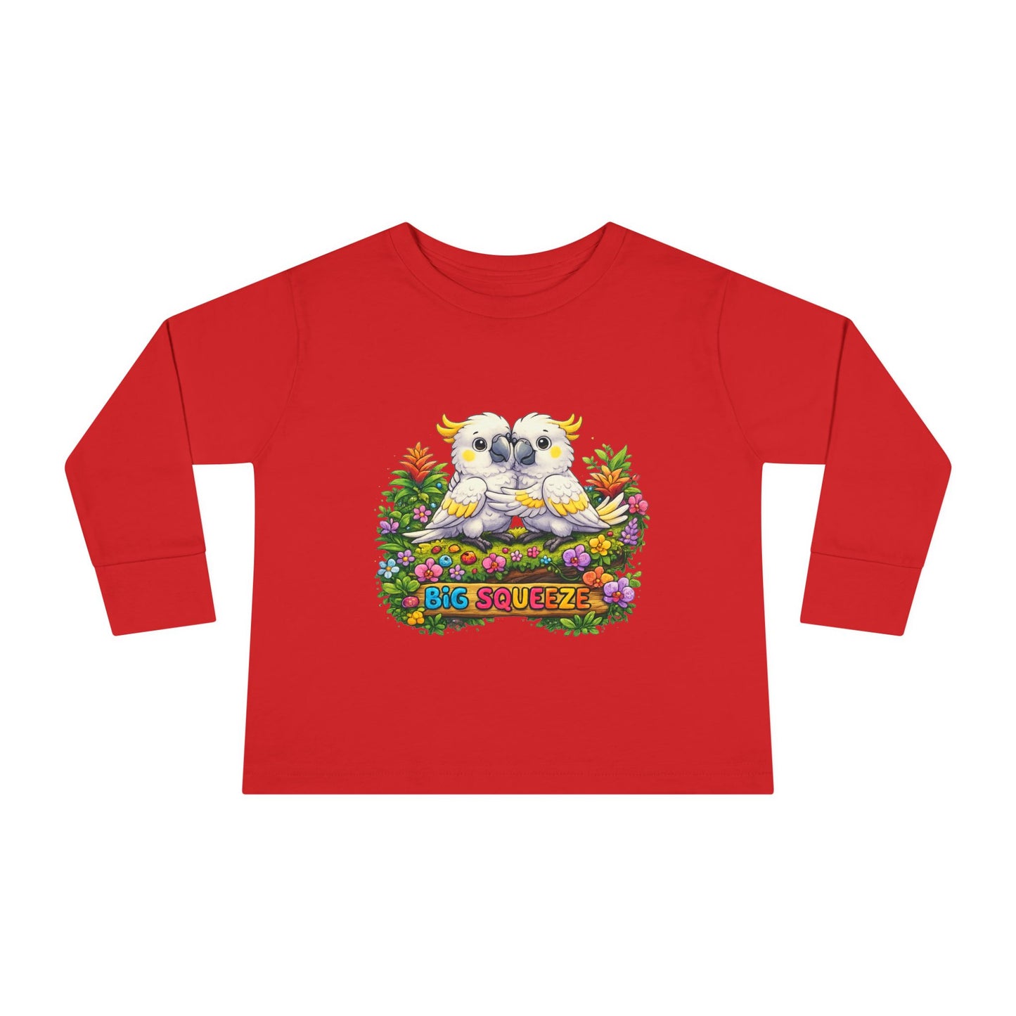 Big Squeeze Cockatoo Toddler Long Sleeve Tee