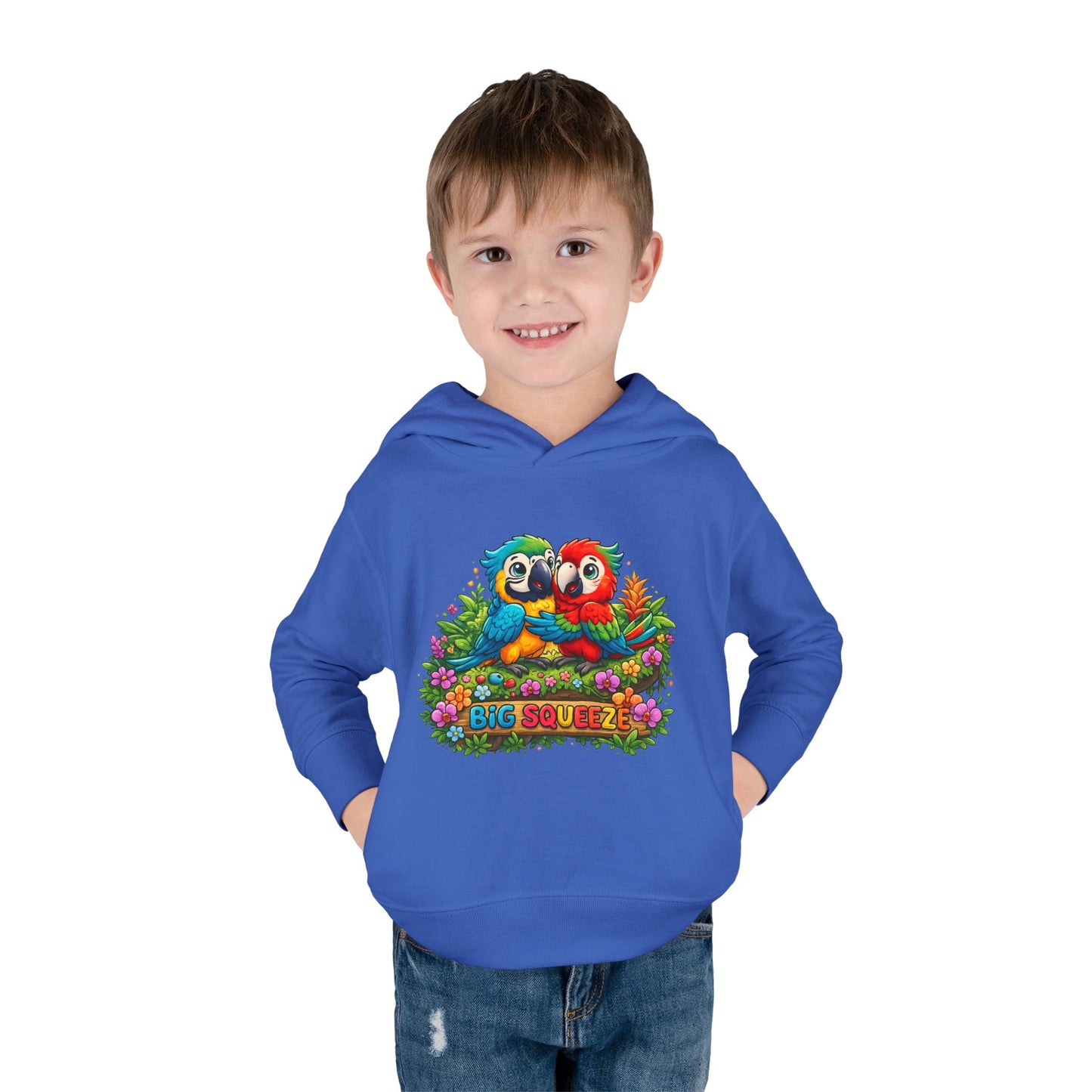 Big Squeeze Macaw Toddler Pullover Fleece Hoodie