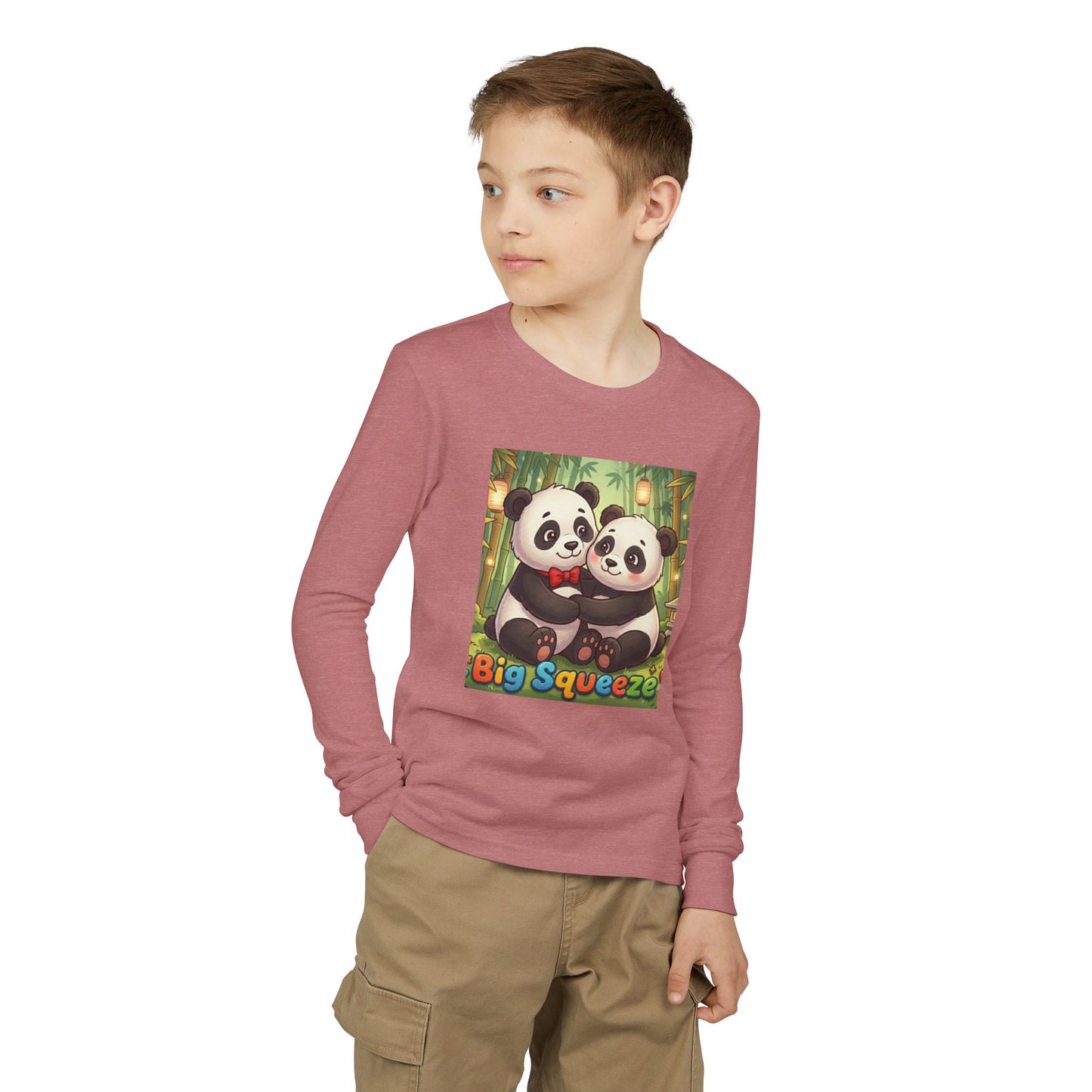 Big Squeeze Panda Youth Jersey Long Sleeve Tee