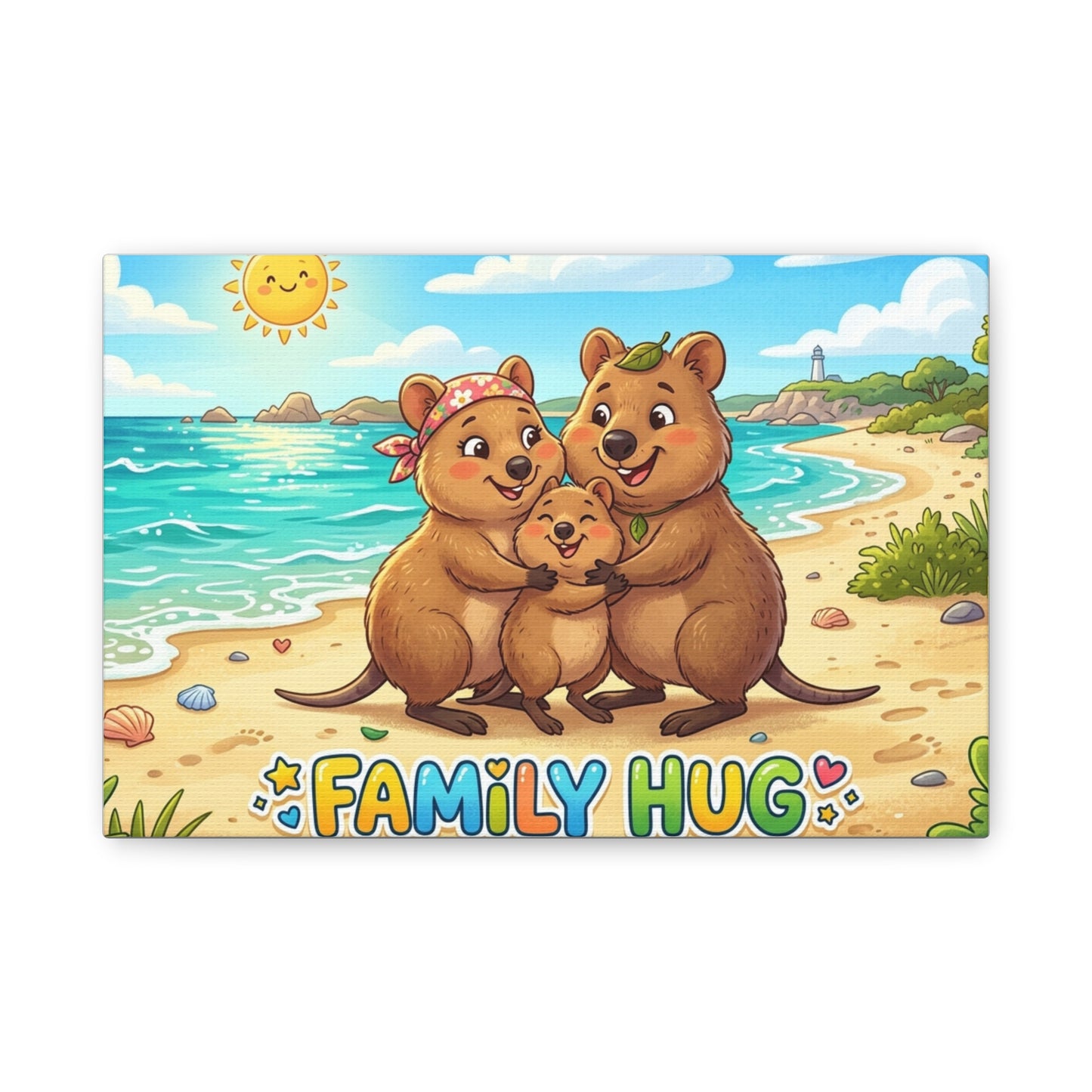 Family Hug Quokka Classic Canvas