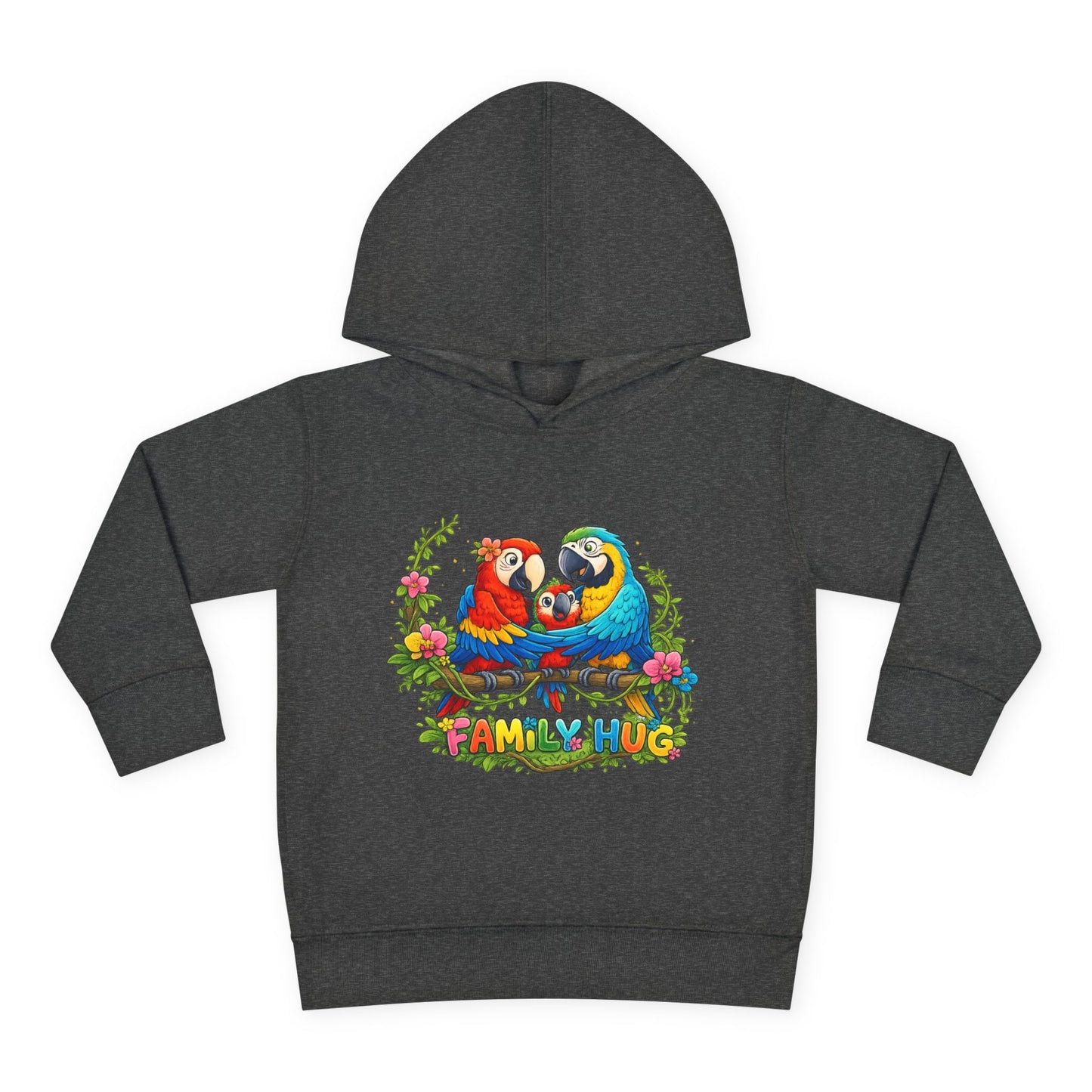 Family Hug Macaw Toddler Pullover Fleece Hoodie