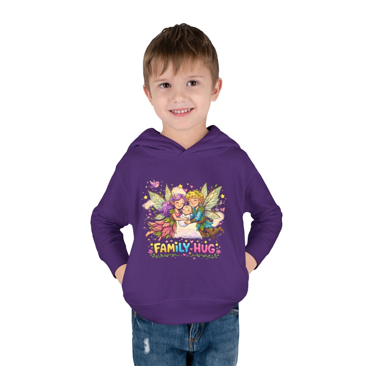 Family Hug Fairy Toddler Pullover Fleece Hoodie