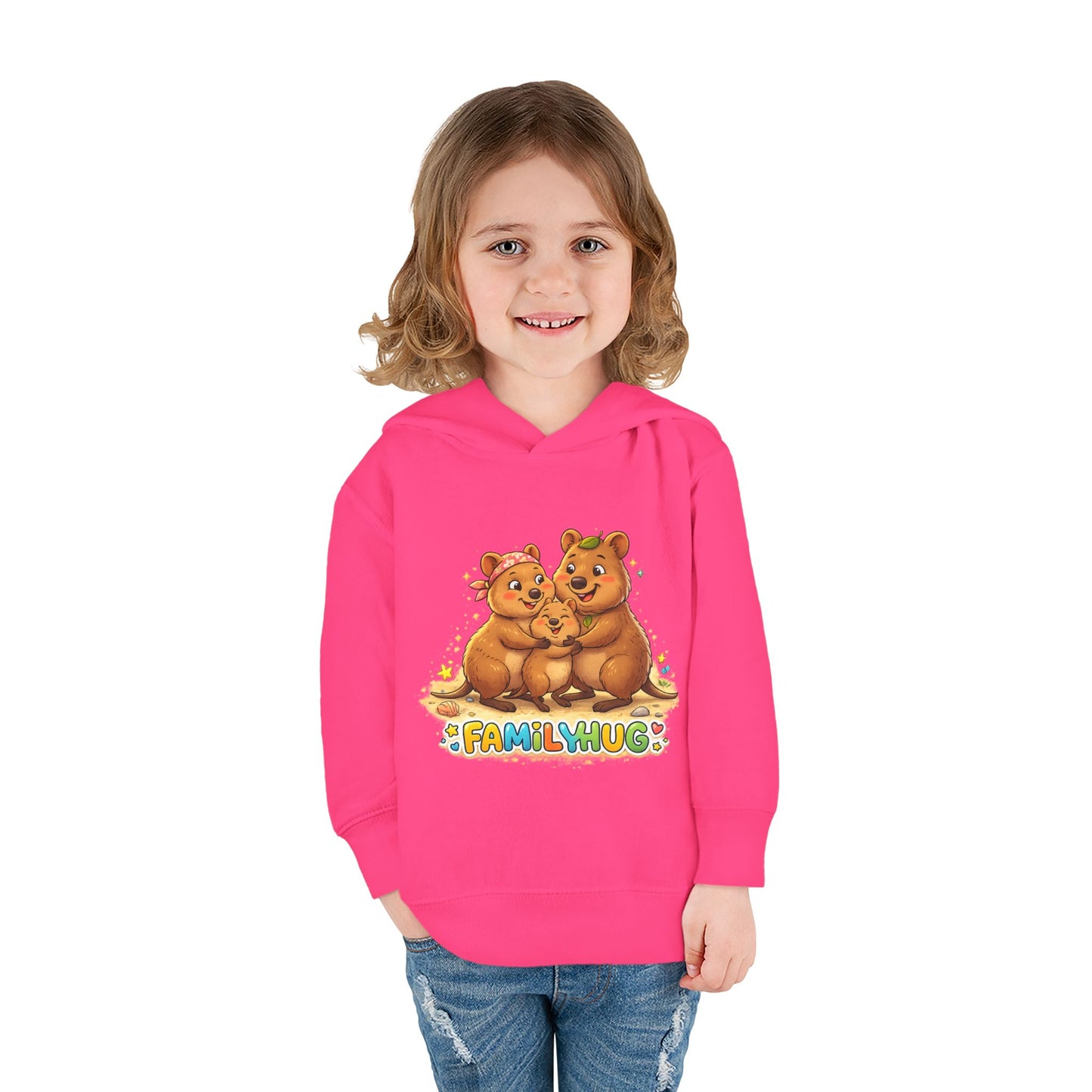Family Hug Quokka Toddler Pullover Fleece Hoodie