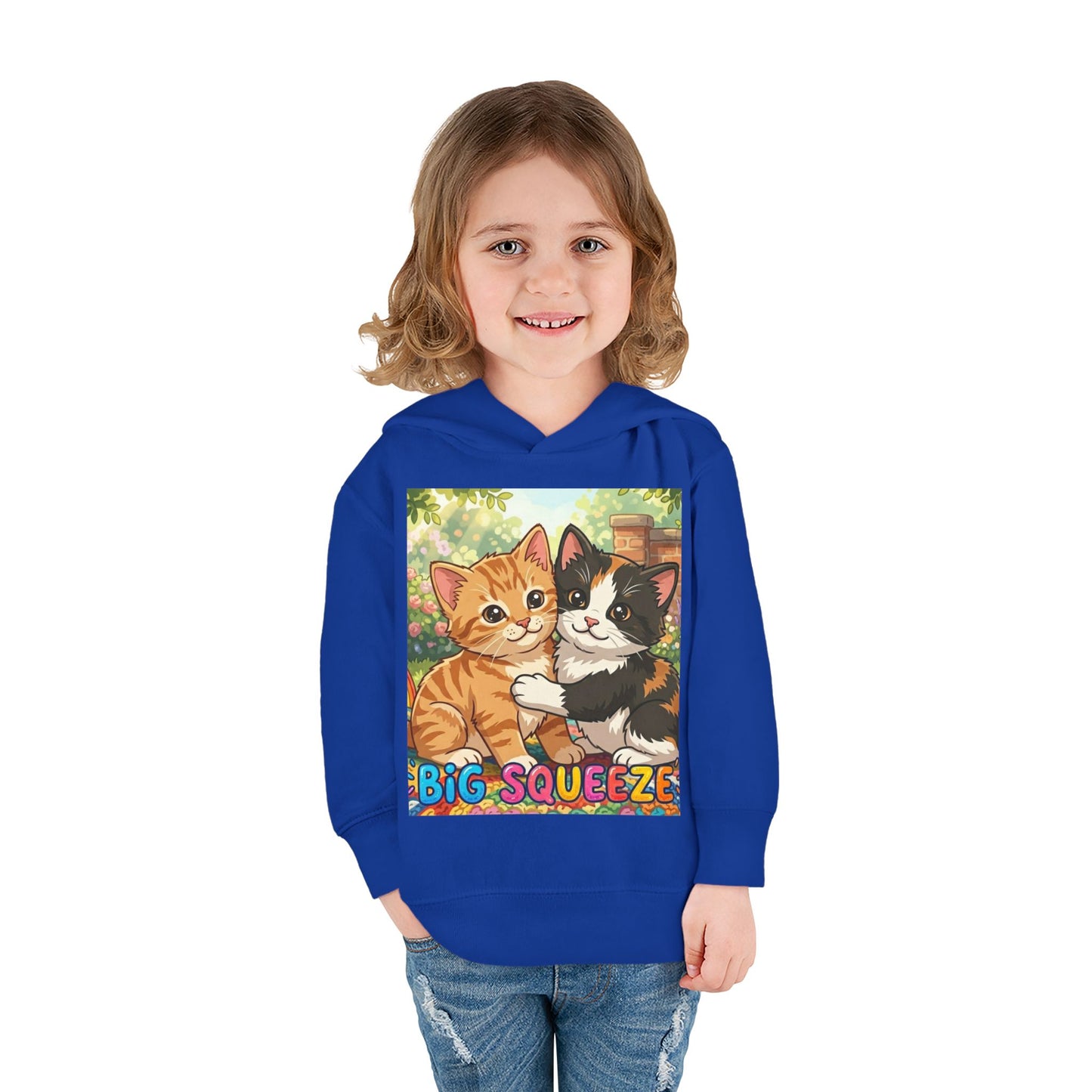 Big Squeeze Kitten Toddler Pullover Fleece Hoodie
