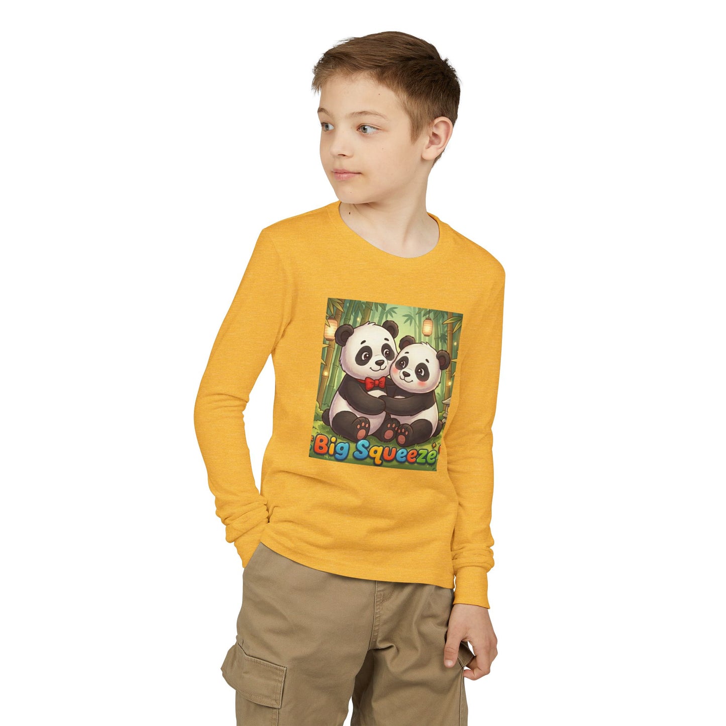 Big Squeeze Panda Youth Jersey Long Sleeve Tee
