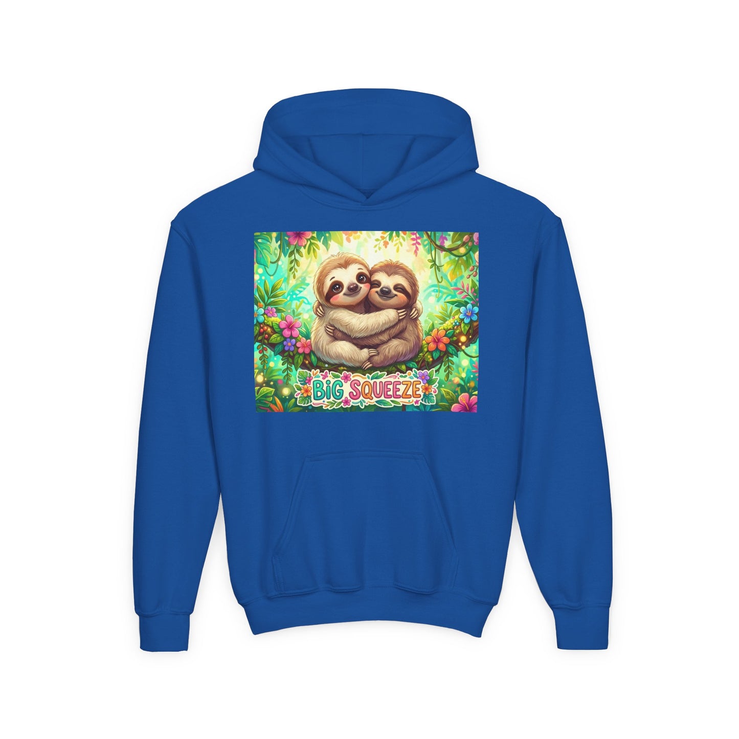 Big Squeeze Sloth Youth Heavy Blend Hooded Sweatshirt