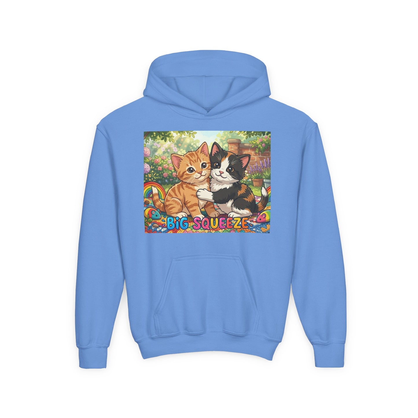Big Squeeze Kitten Youth Heavy Blend Hooded Sweatshirt
