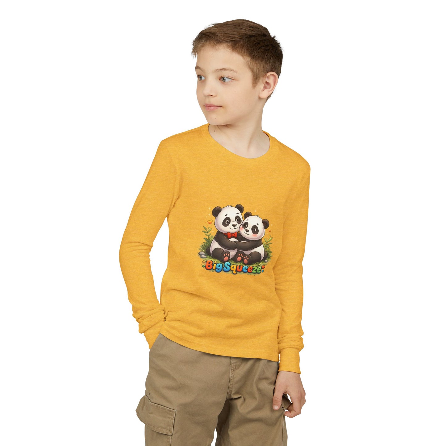 Big Squeeze Panda Youth Jersey Long Sleeve Tee