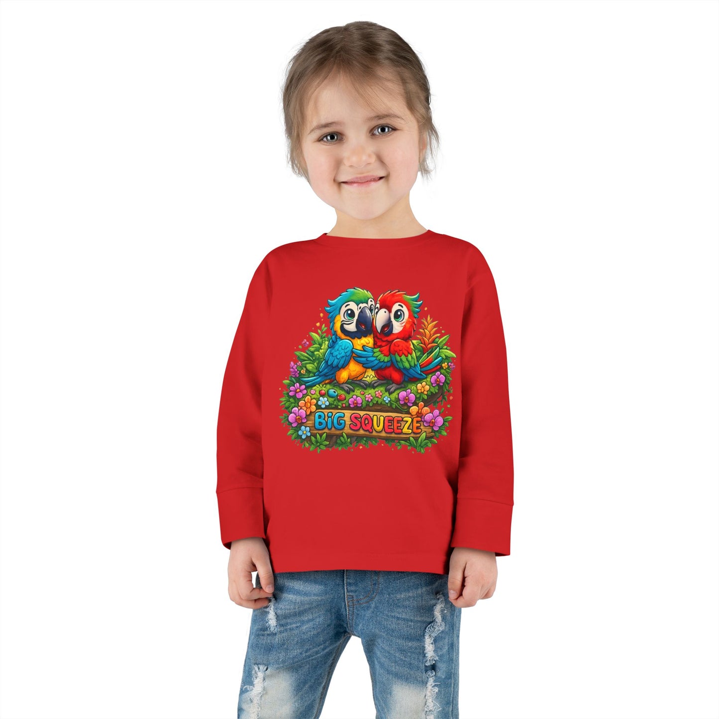 Big Squeeze Macaw Toddler Long Sleeve Tee
