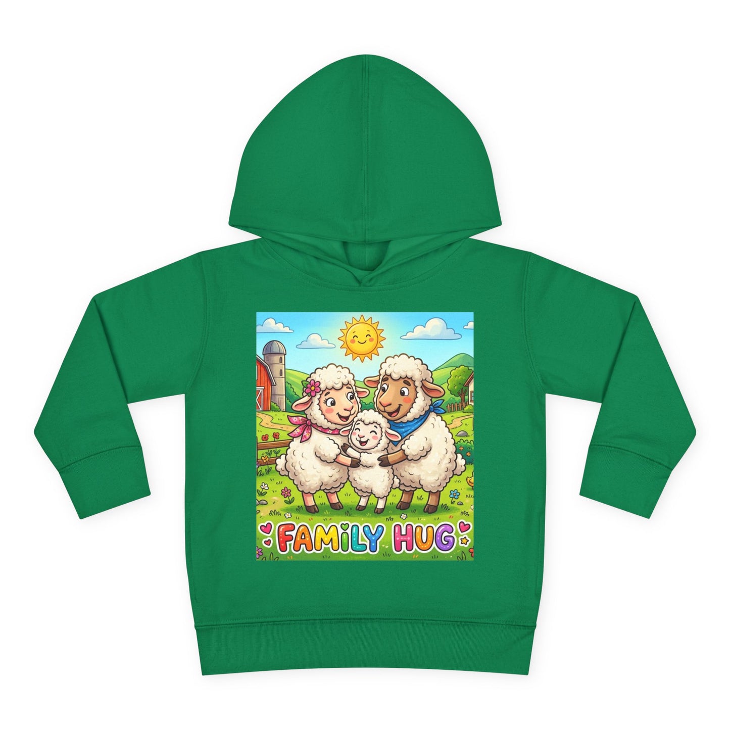 Family Hug Lamb Toddler Pullover Fleece Hoodie