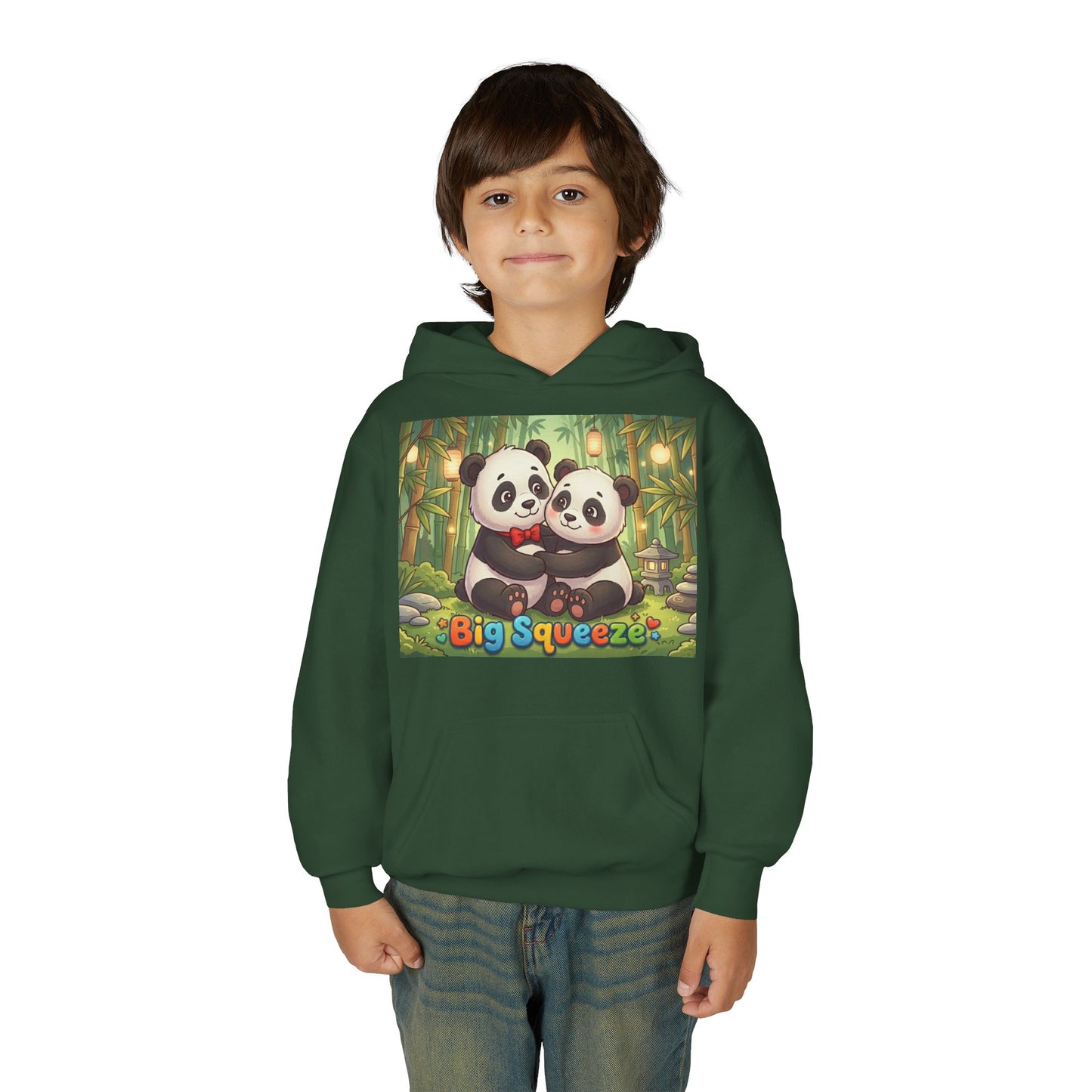 Big Squeeze Panda Youth Heavy Blend Hooded Sweatshirt