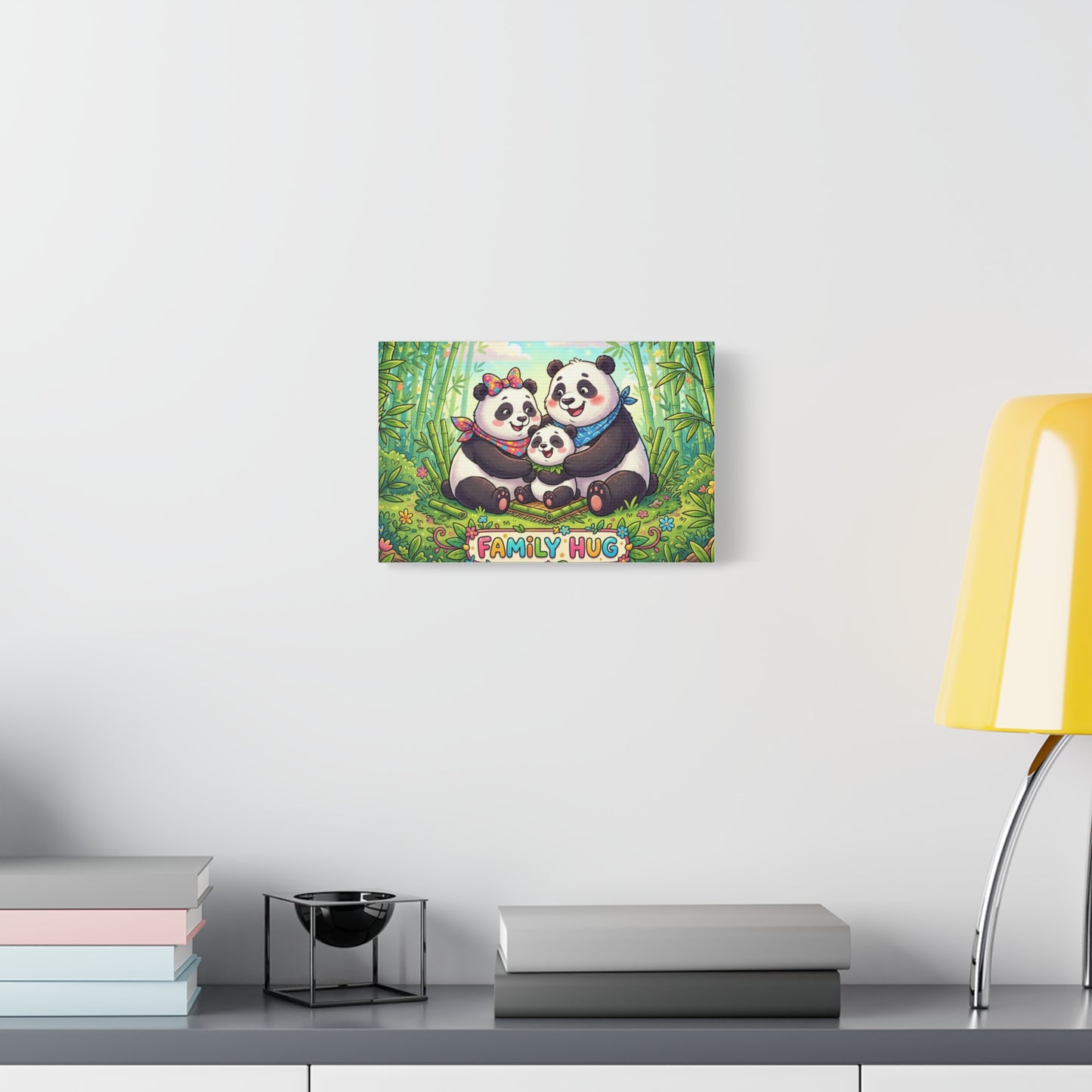 Family Hug Panda Classic Canvas
